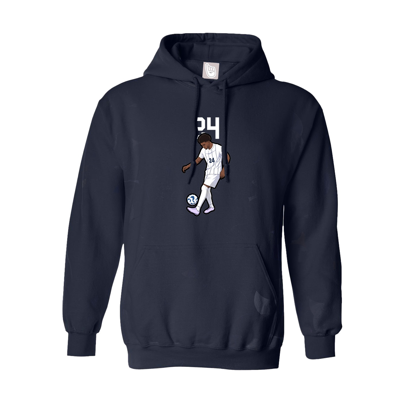 Youth Hoodie — Number Top in Navy