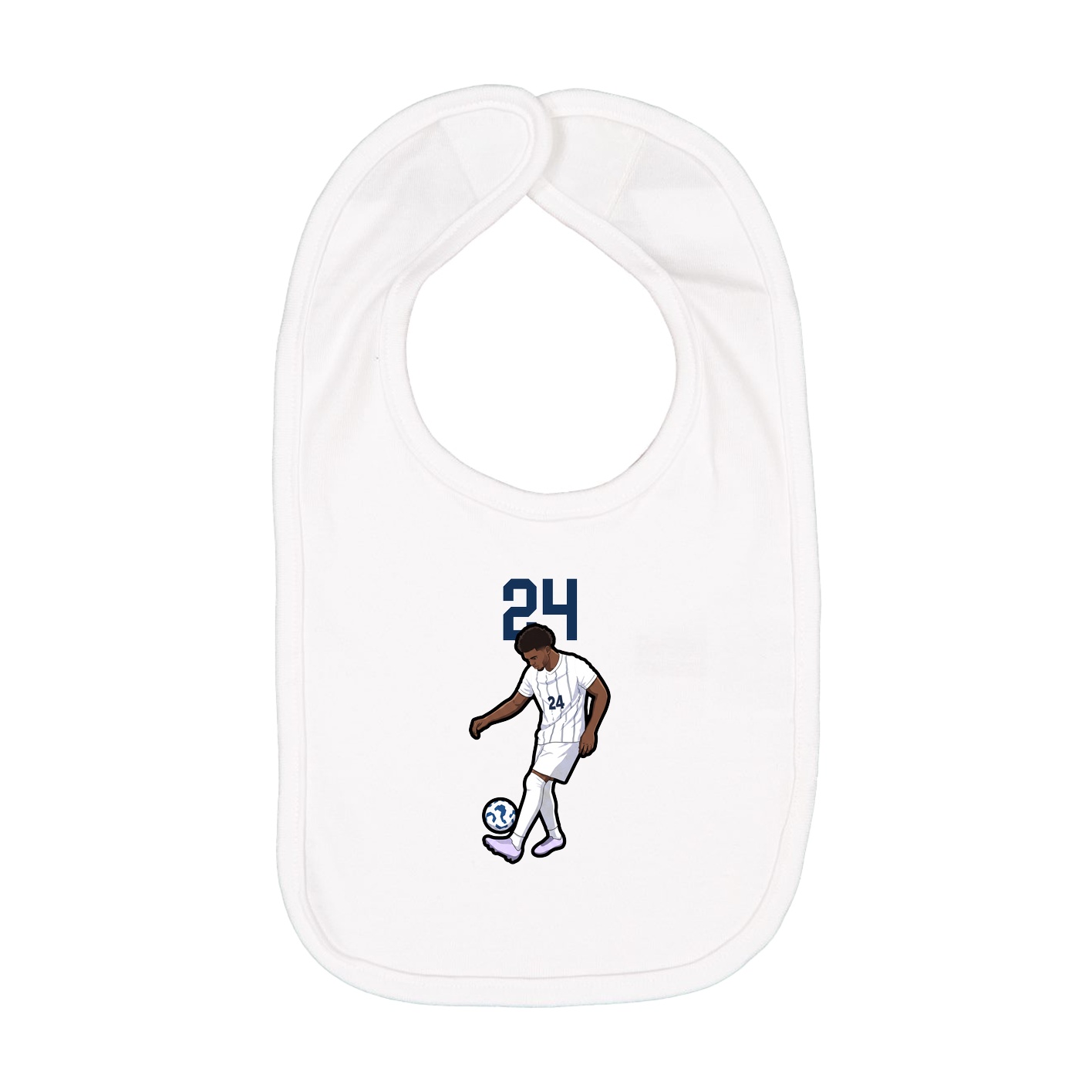 Infant Bib — Number Top in White
