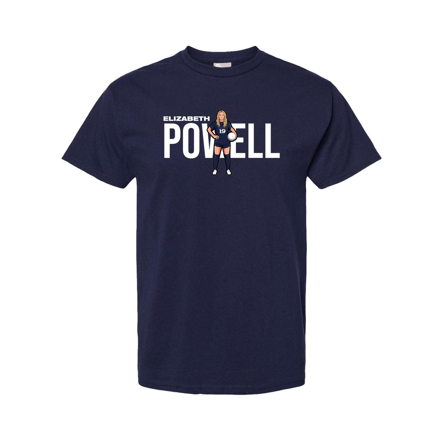 Tee — Player Name in Navy