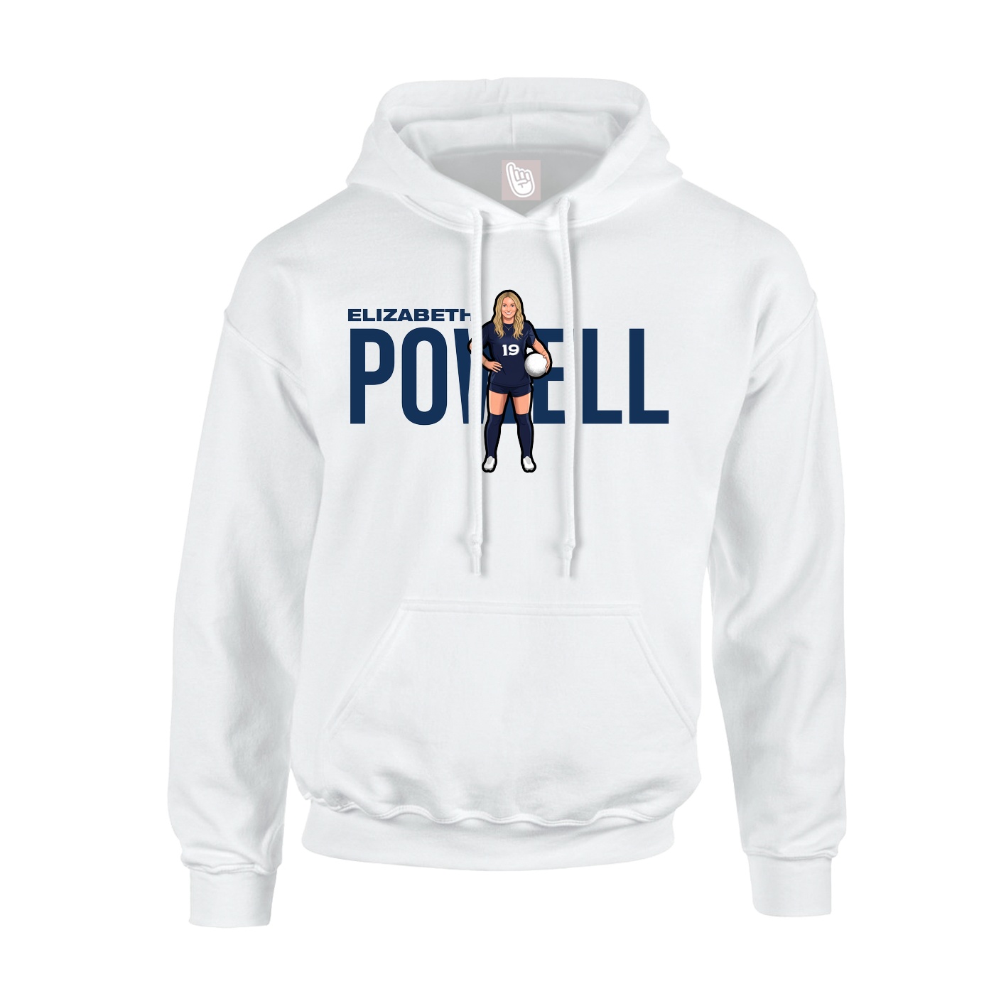 Hoodie — Player Name in White
