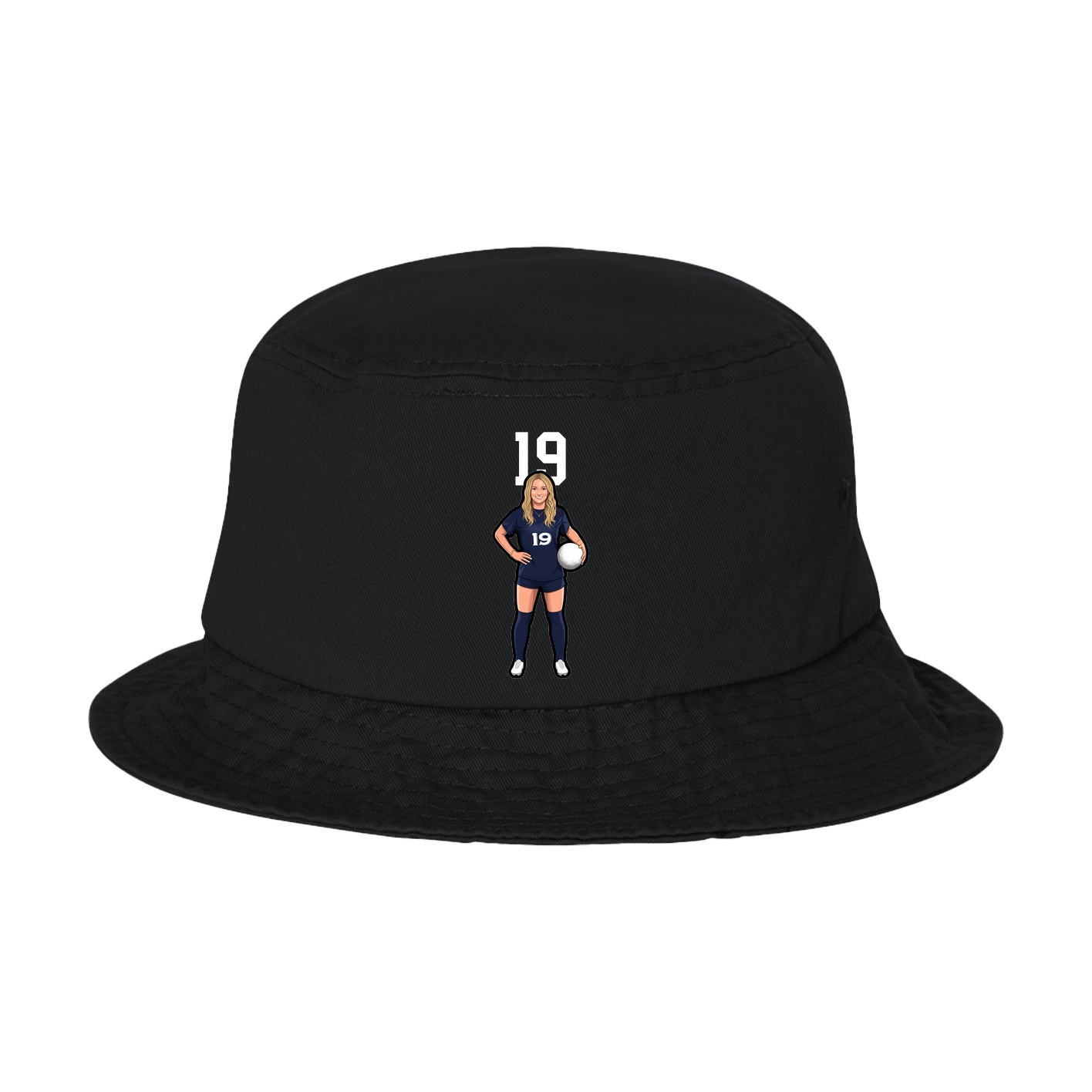 Bucket Cap — Number Top in Black