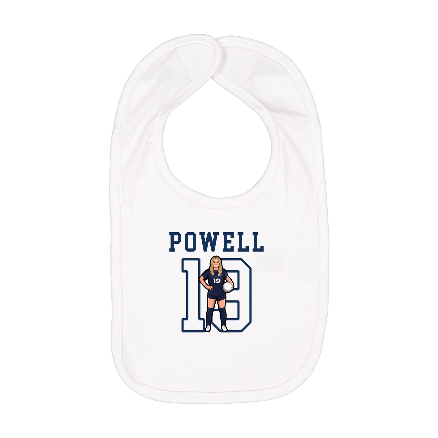 Infant Bib — Shirsey in White