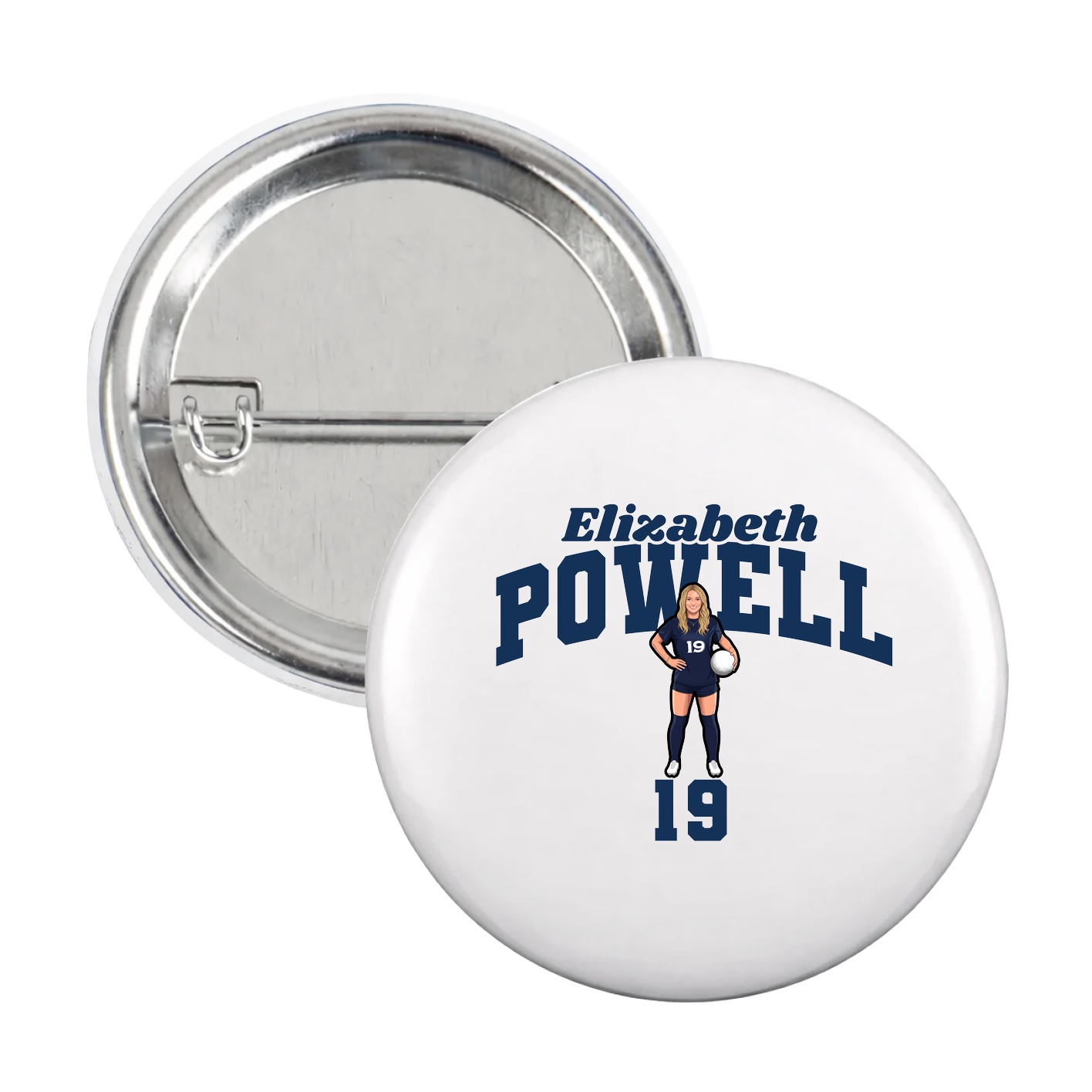 Game Day Button — Signature Arch in White