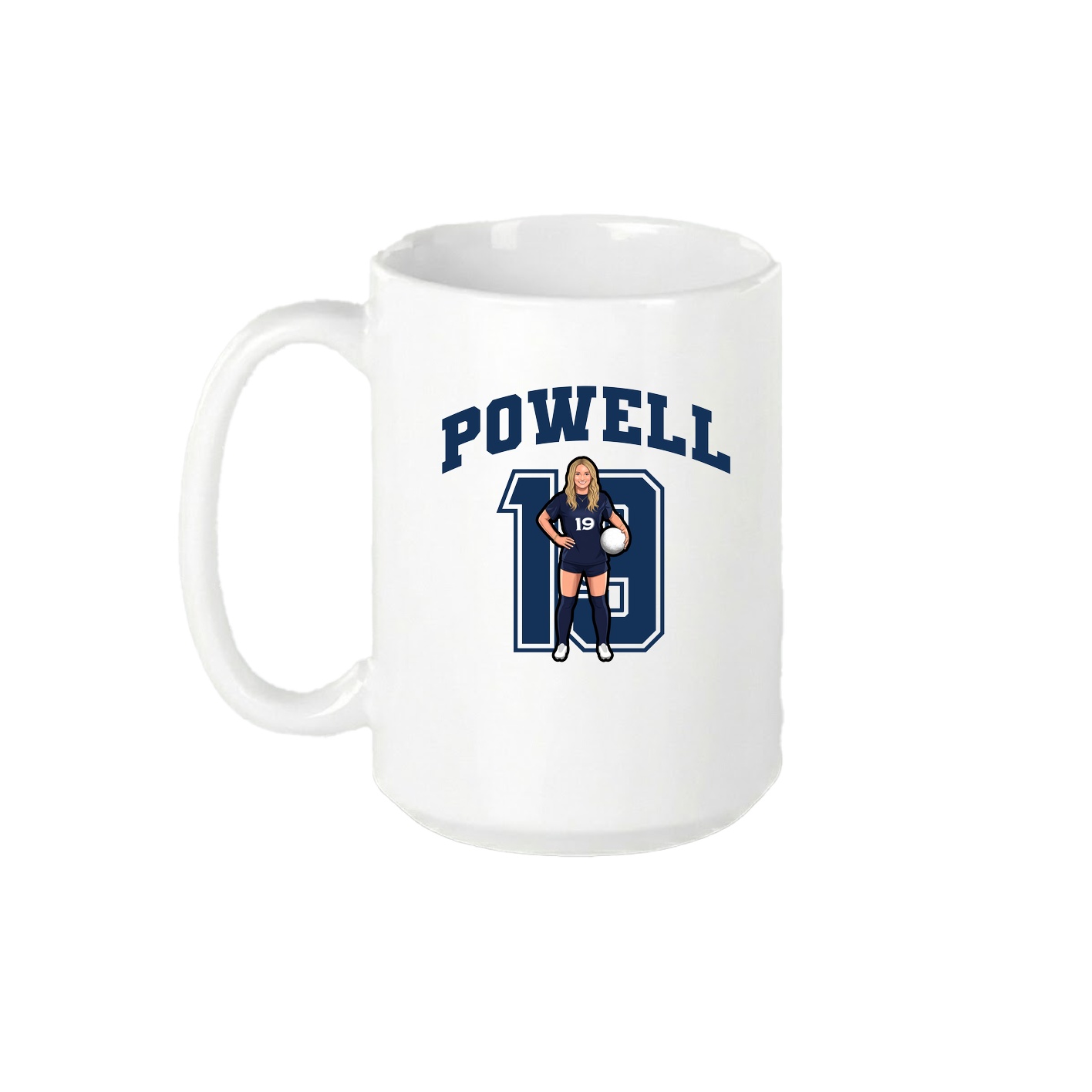 15oz Coffee Mug — Number in White