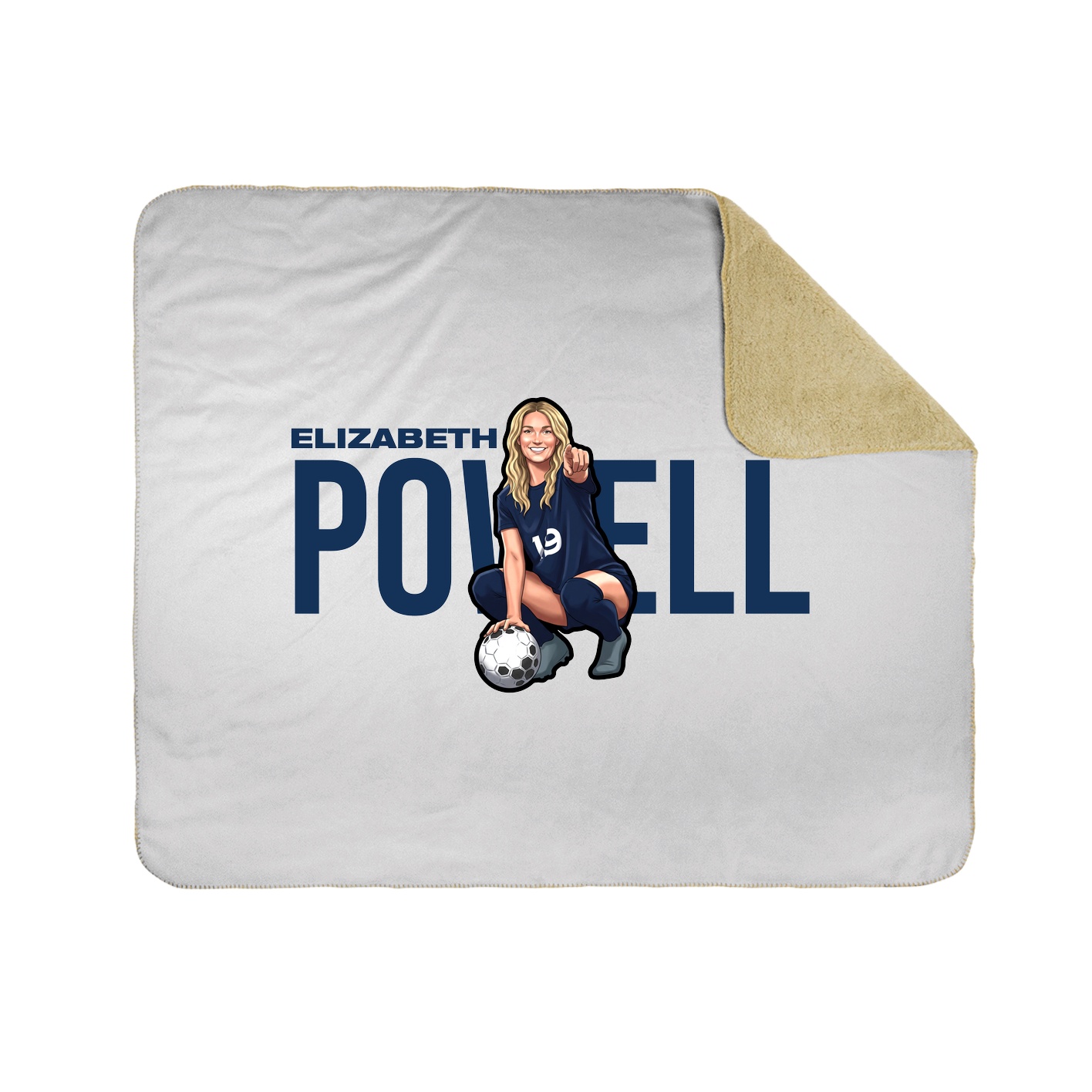 Throw Blanket — Player Name in White