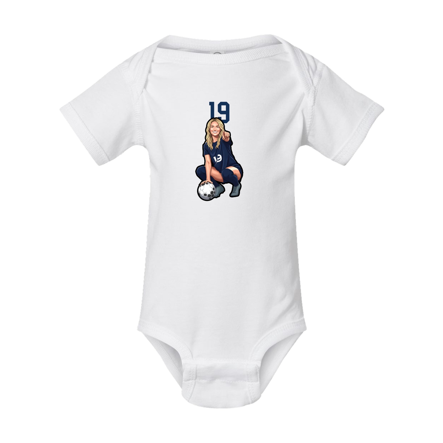 Baby Onesie — Number Top in White