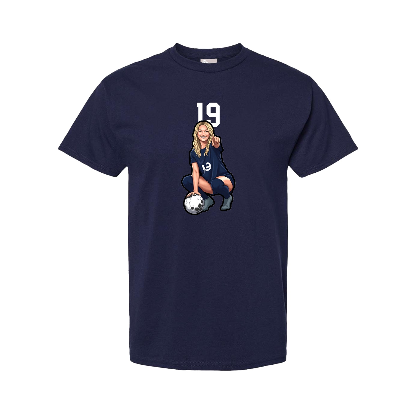 Tee — Number Top in Navy
