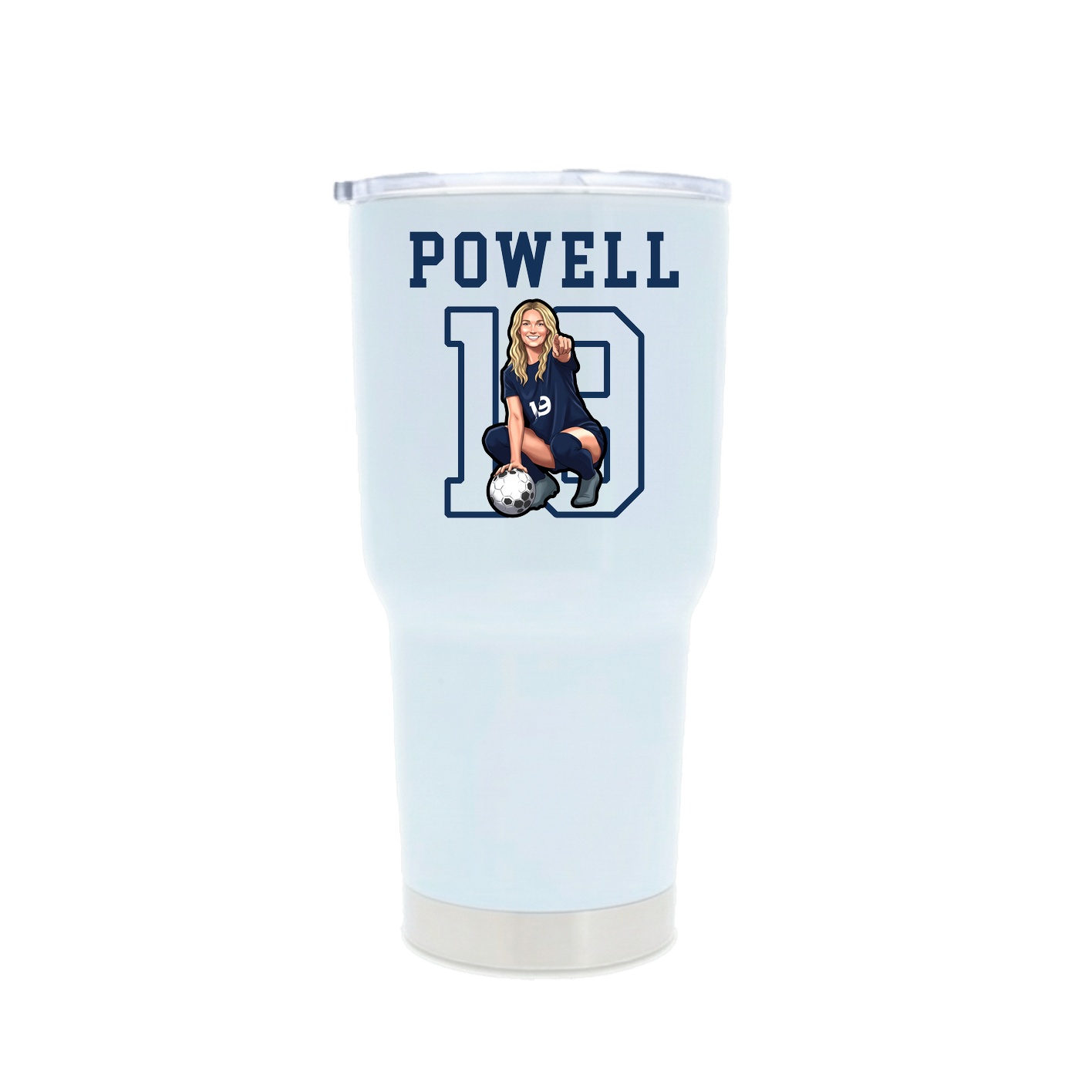 30oz Stainless Steel Tumbler — Shirsey in White