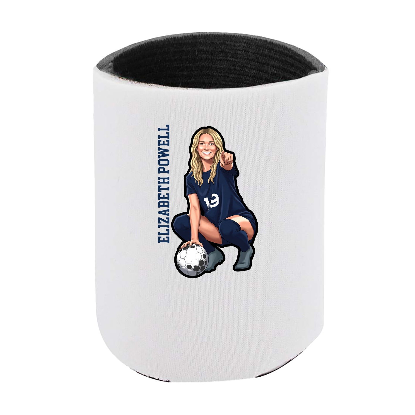 Can Holder — Name Vertical in White