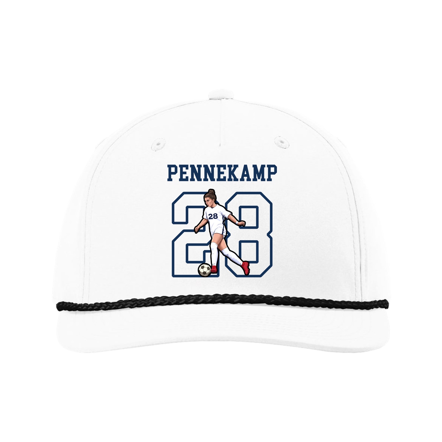 Five-Panel Classic Rope Cap — Shirsey in White
