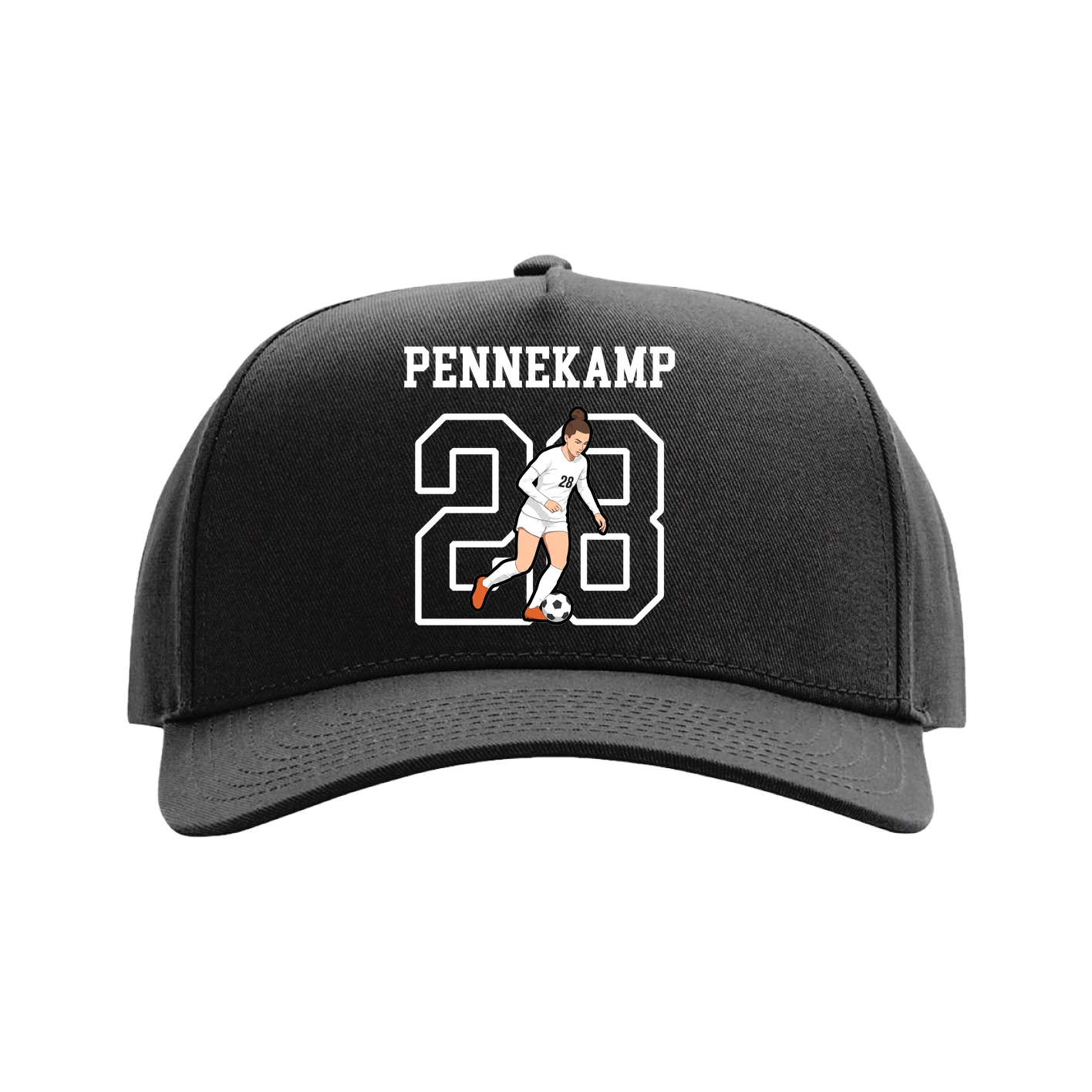 Full Fabric Five-Panel Champ Cap — Shirsey in Black
