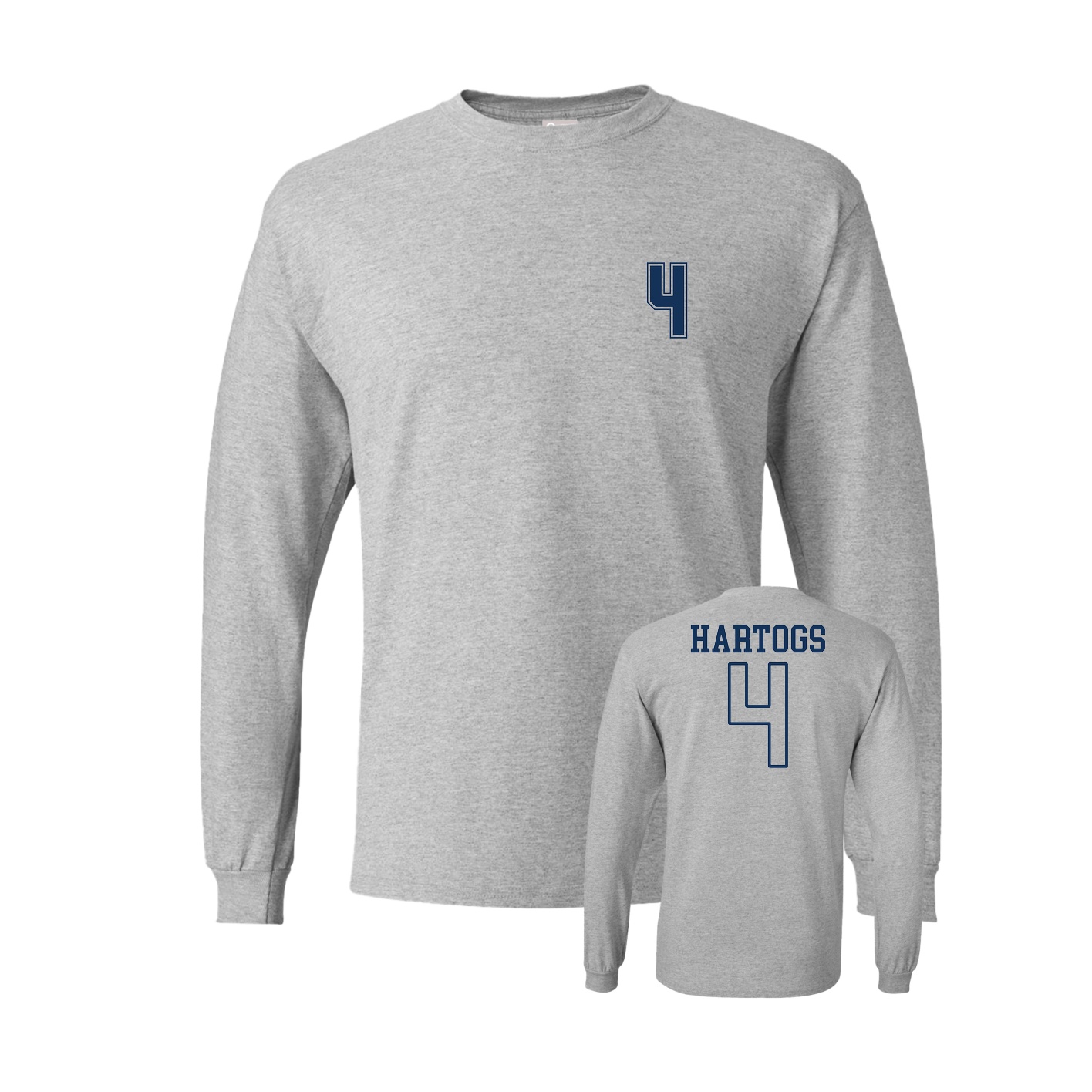 Long Sleeve Tee — Chest Back in Grey