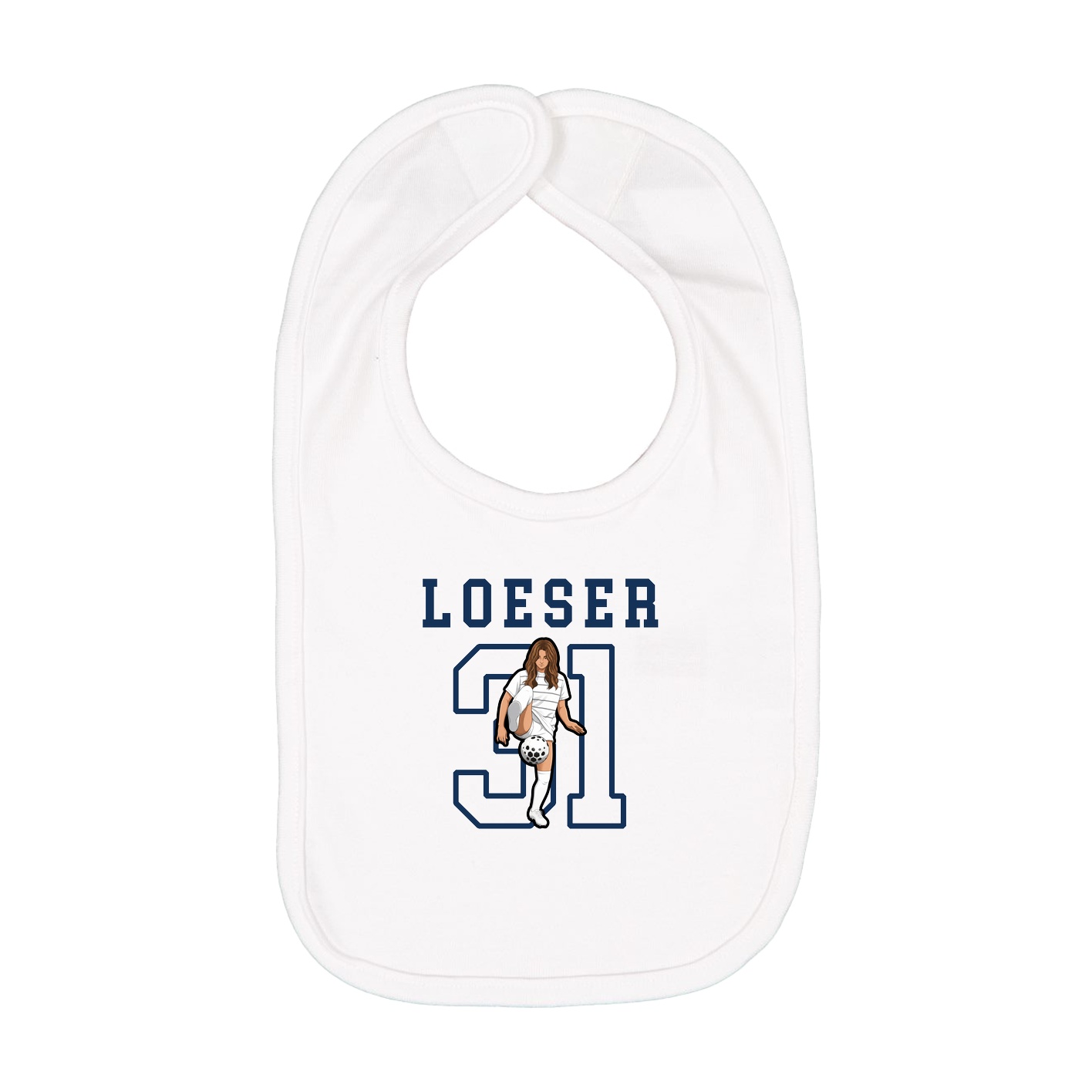 Infant Bib — Shirsey in White