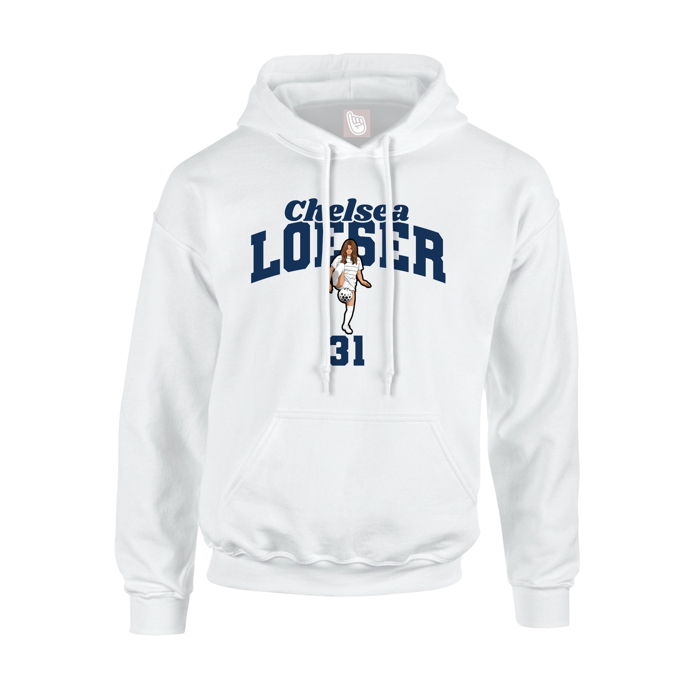 Hoodie — Signature Arch in White