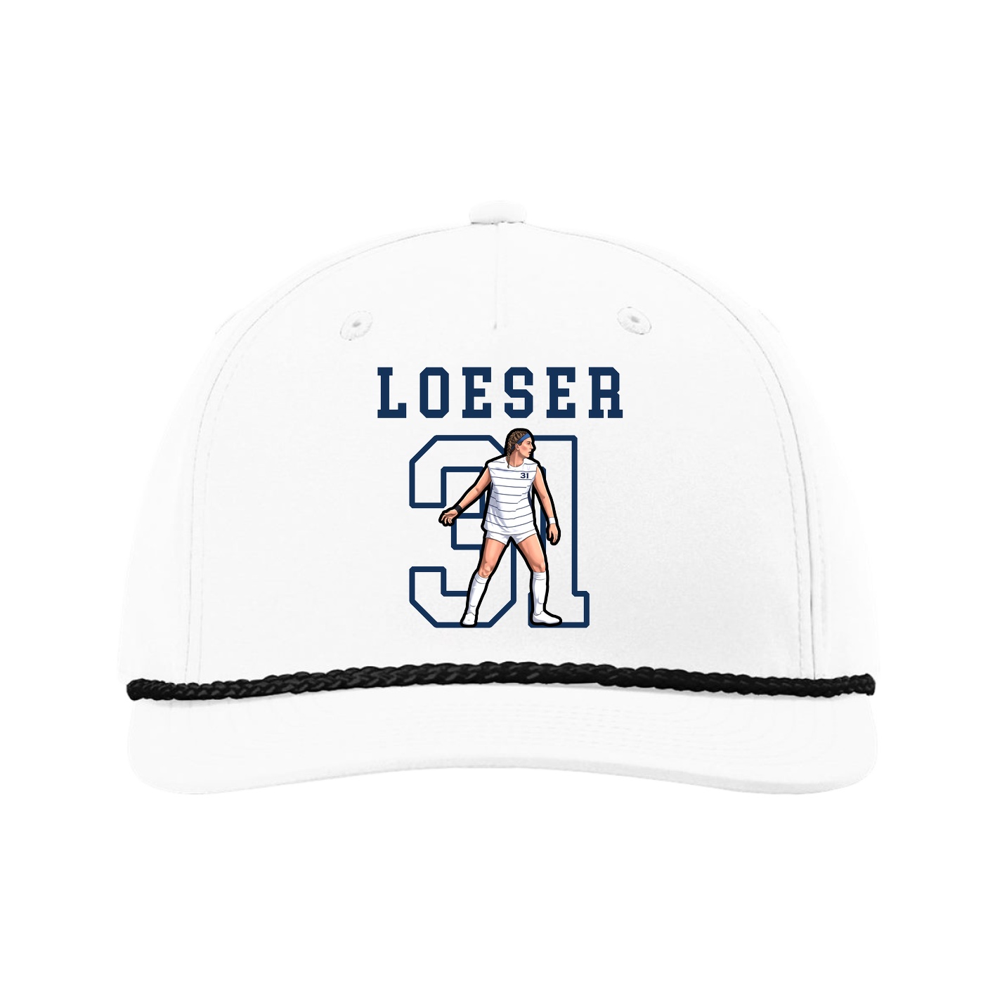 Five-Panel Classic Rope Cap — Shirsey in White