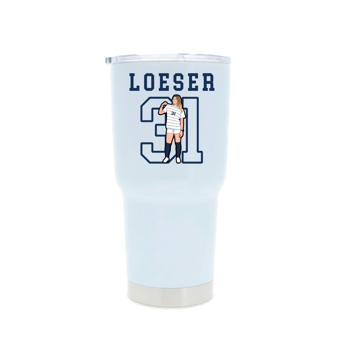 30oz Stainless Steel Tumbler — Shirsey in White