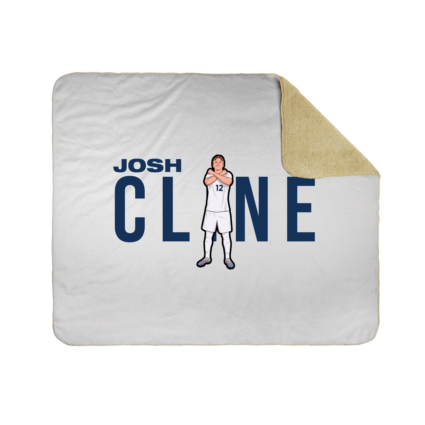 Throw Blanket — Player Name in White
