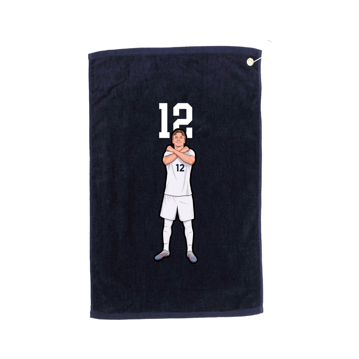 Golf Towel — Number Top in Navy