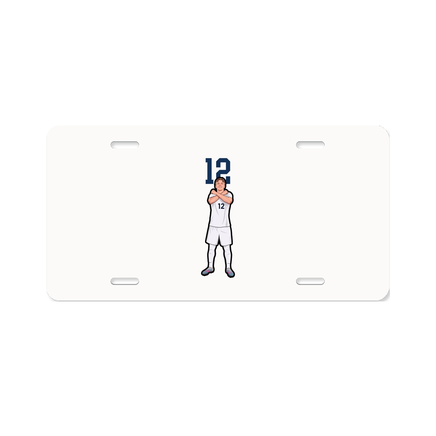 License Plate — Number Top in Classic