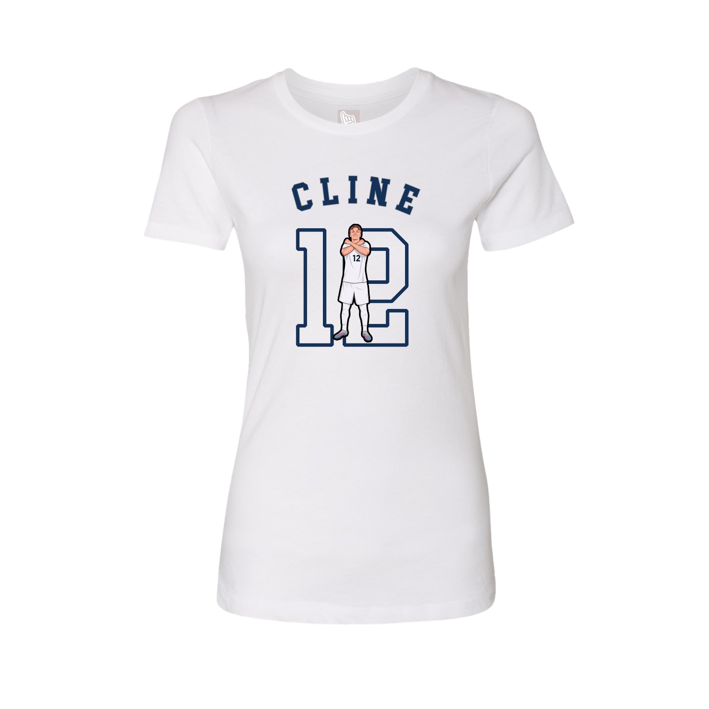 Fitted Women's Tee — Shirsey Arch in White