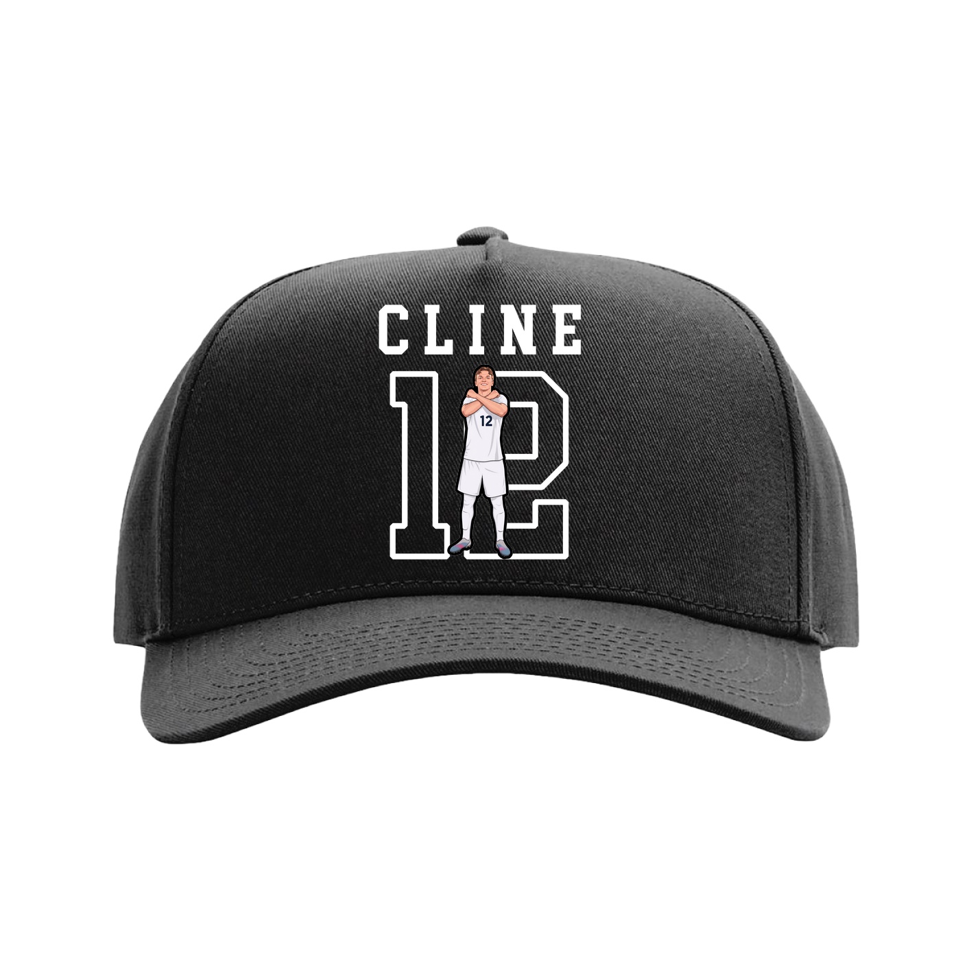 Full Fabric Five-Panel Champ Cap — Shirsey in Black