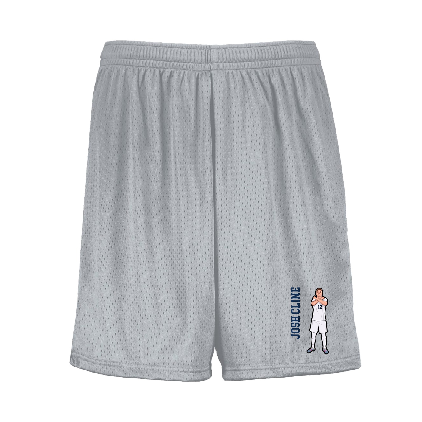 Shorts — Name Vertical in Silver