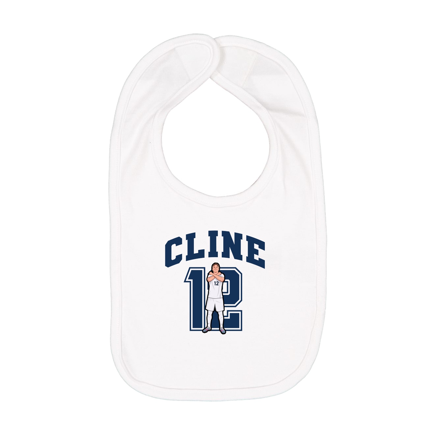 Infant Bib — Number in White