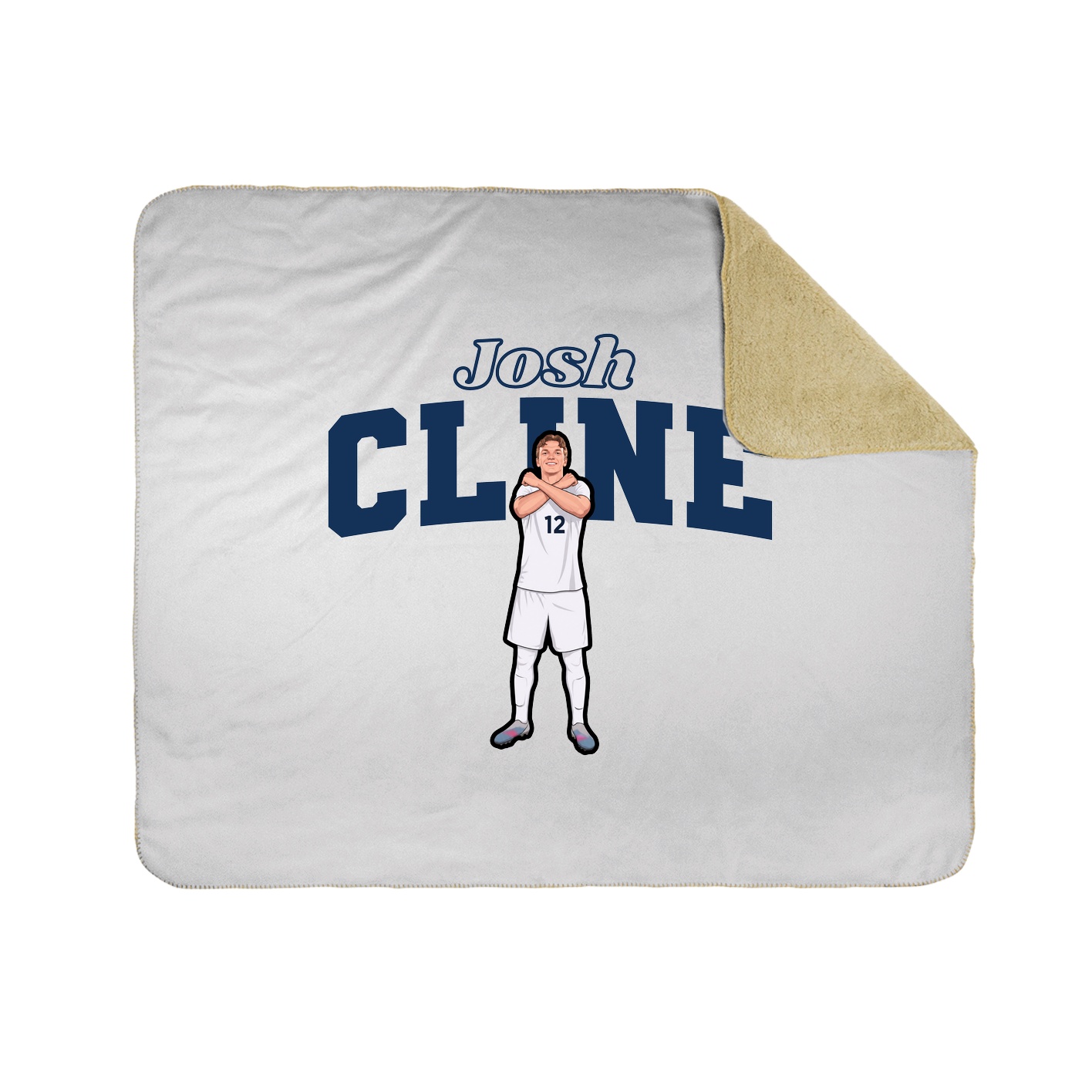 Throw Blanket — Name Arch in White