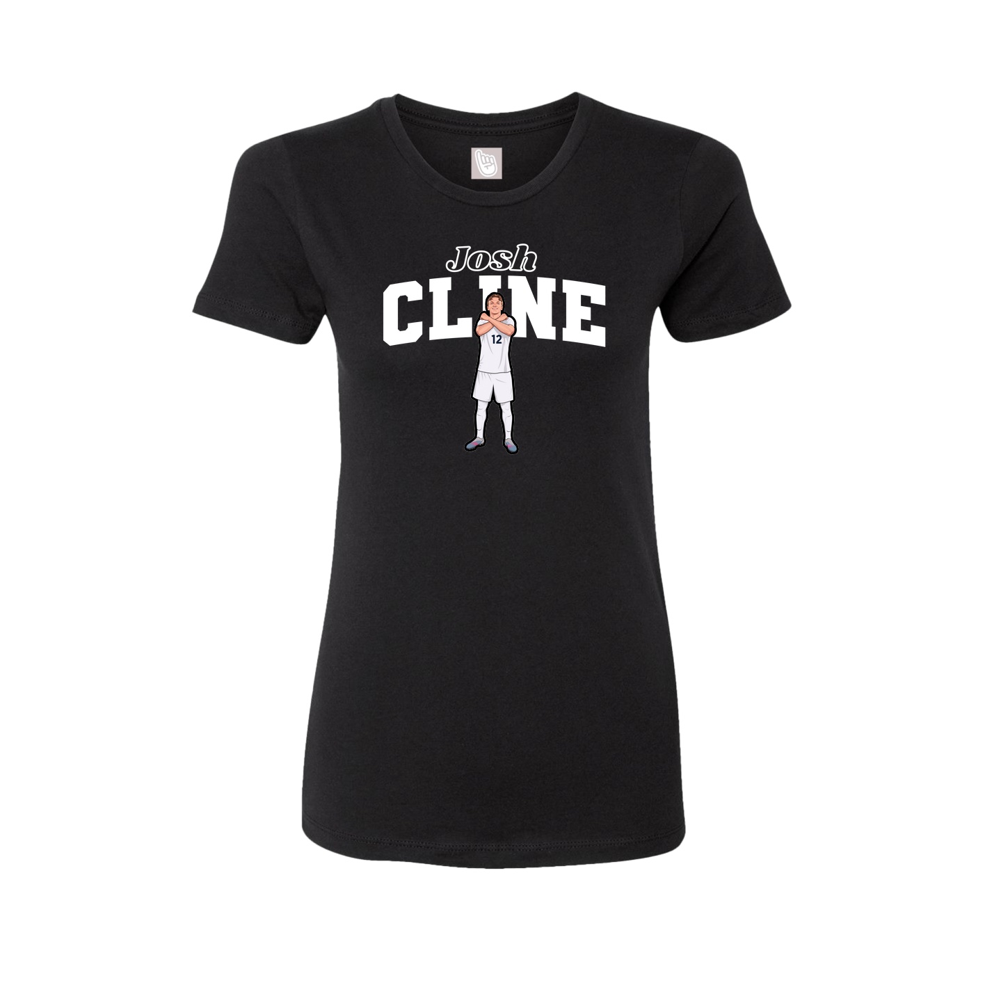Fitted Women's Tee — Name Arch in Black