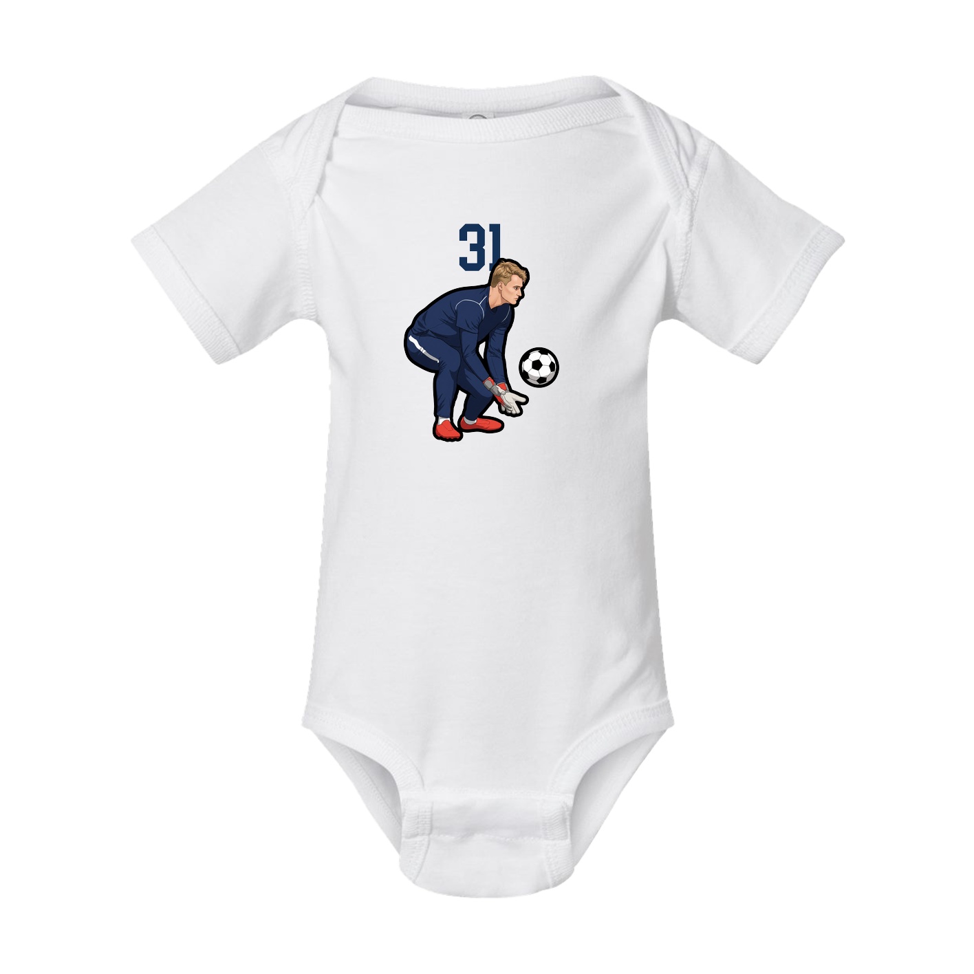 Baby Onesie — Number Top in White