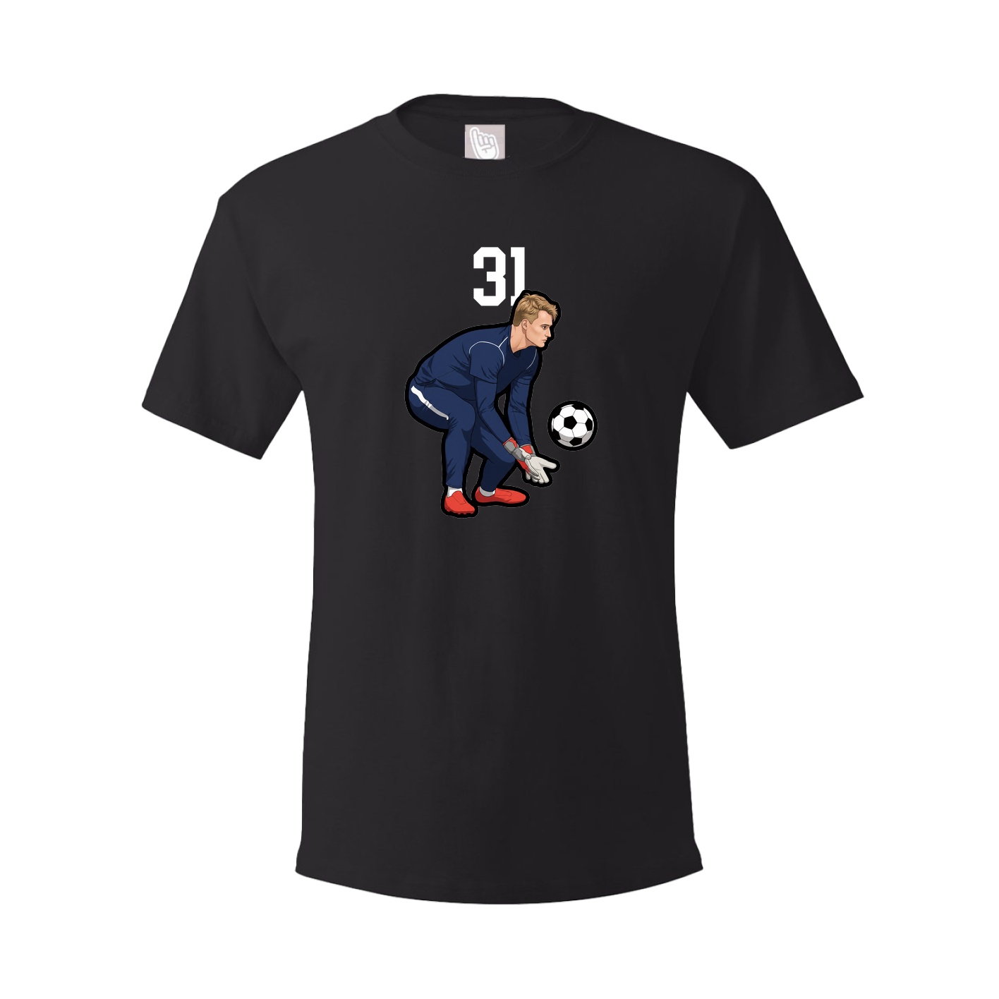 Youth Tee — Number Top in Black