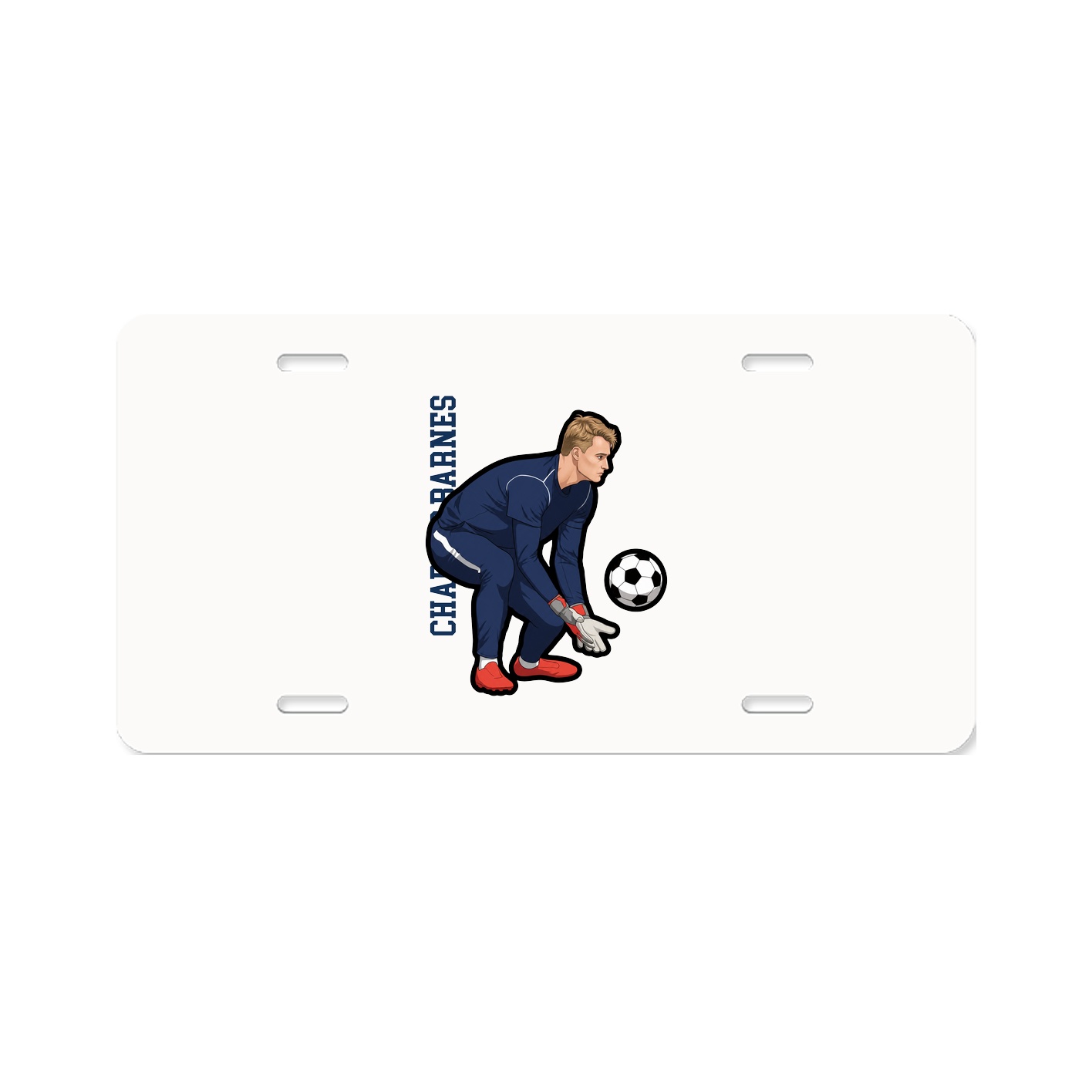 License Plate — Name Vertical in Classic