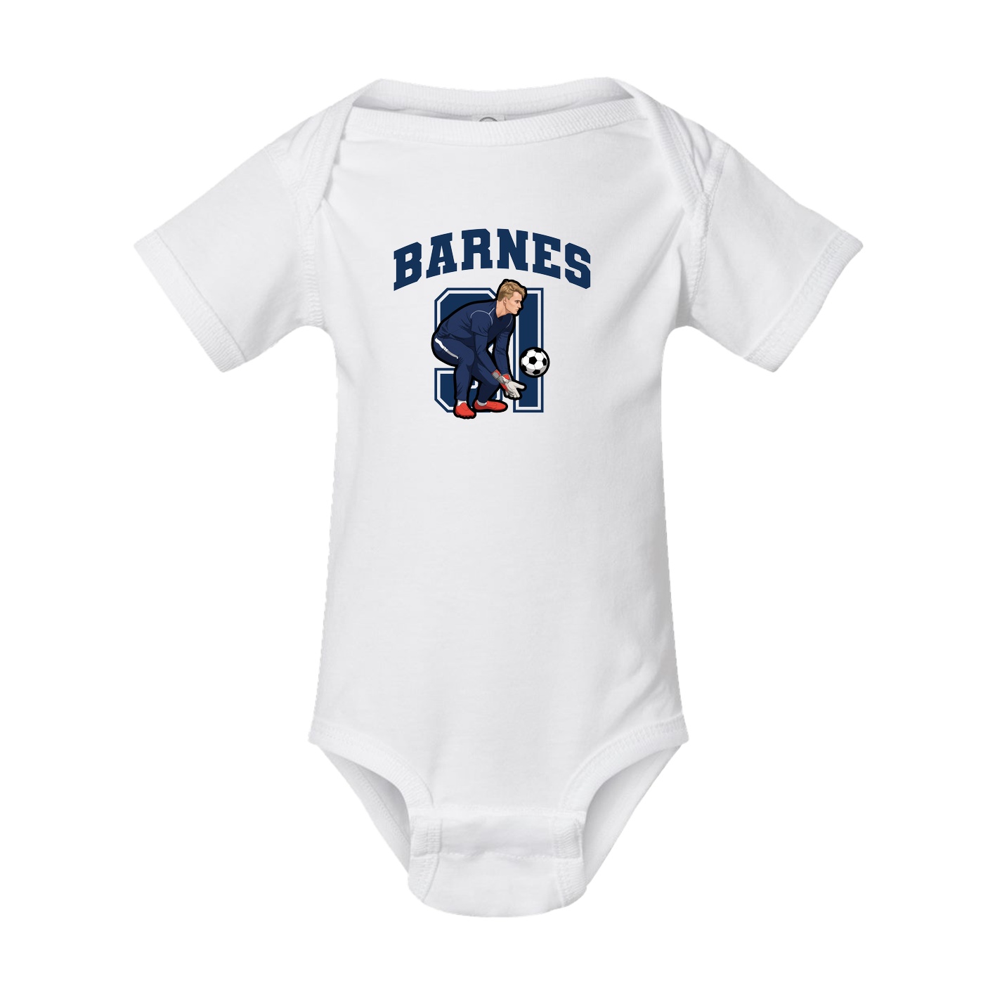 Baby Onesie — Number in White