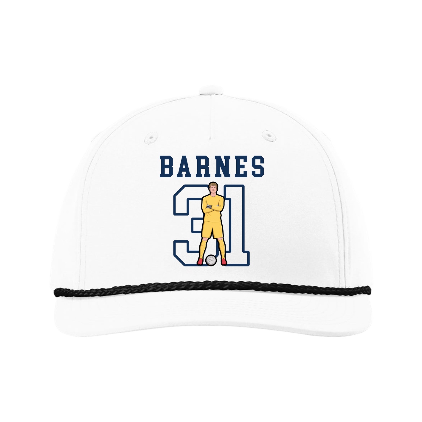 Five-Panel Classic Rope Cap — Shirsey in White