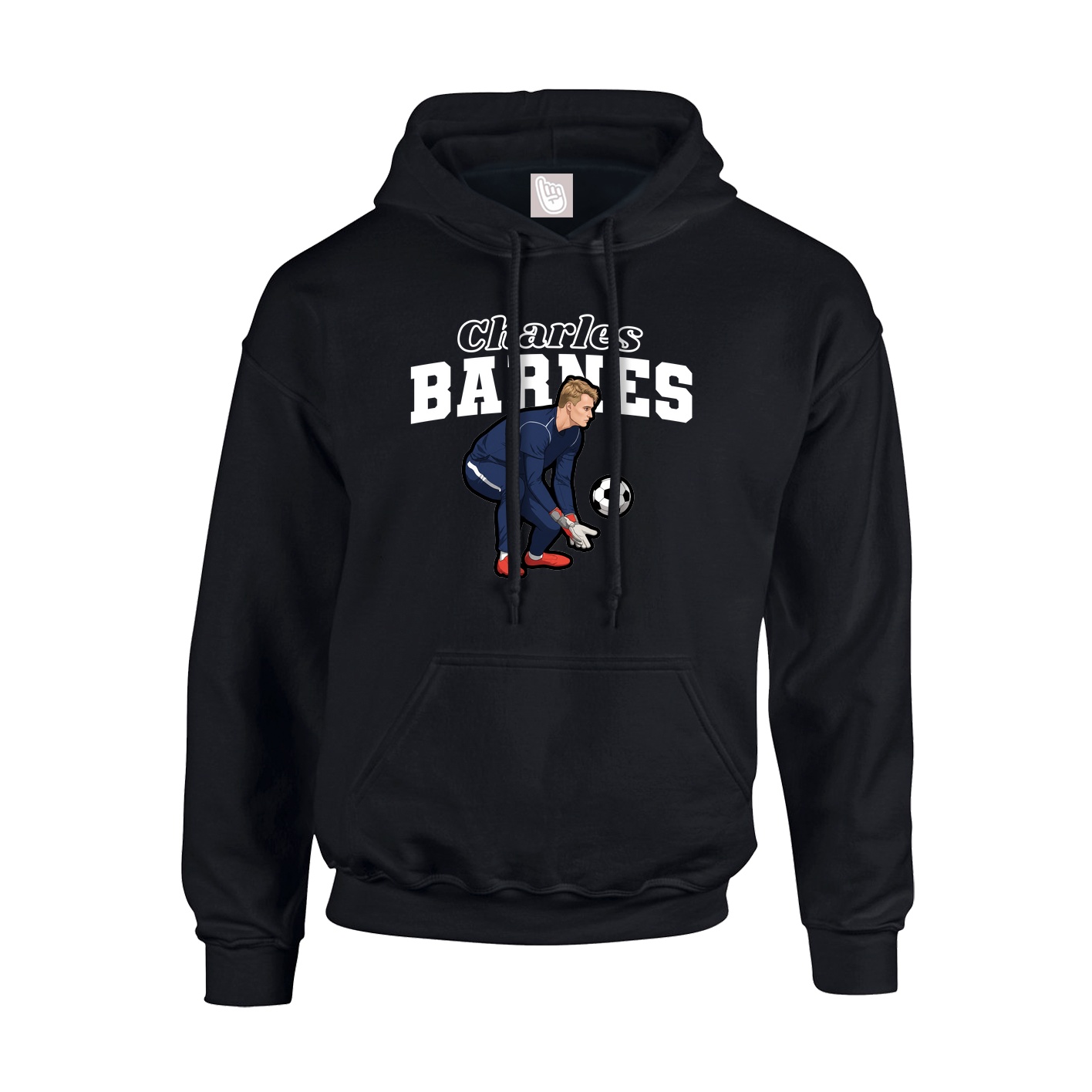 Youth Hoodie — Name Arch in Black