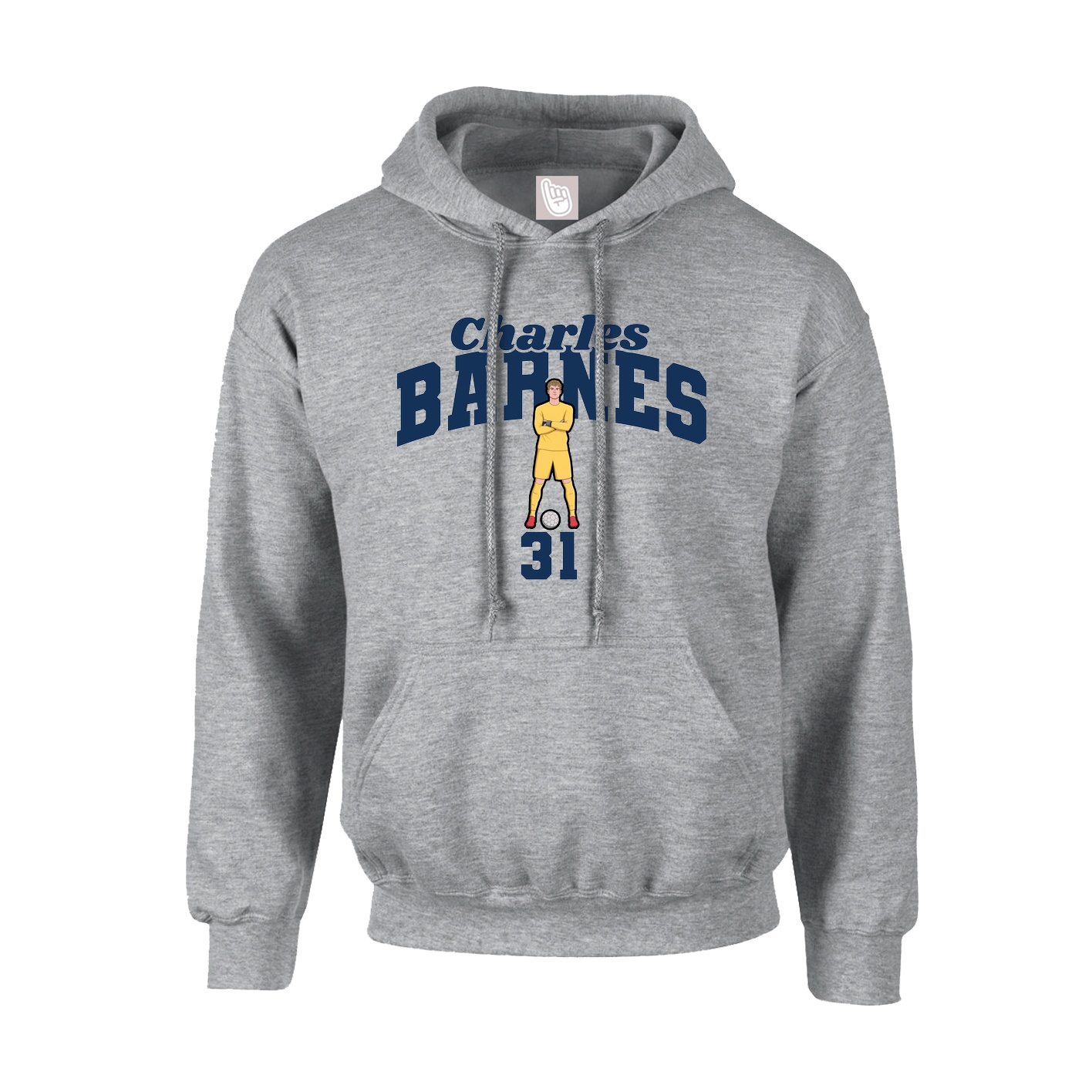 Youth Hoodie — Signature Arch in Grey