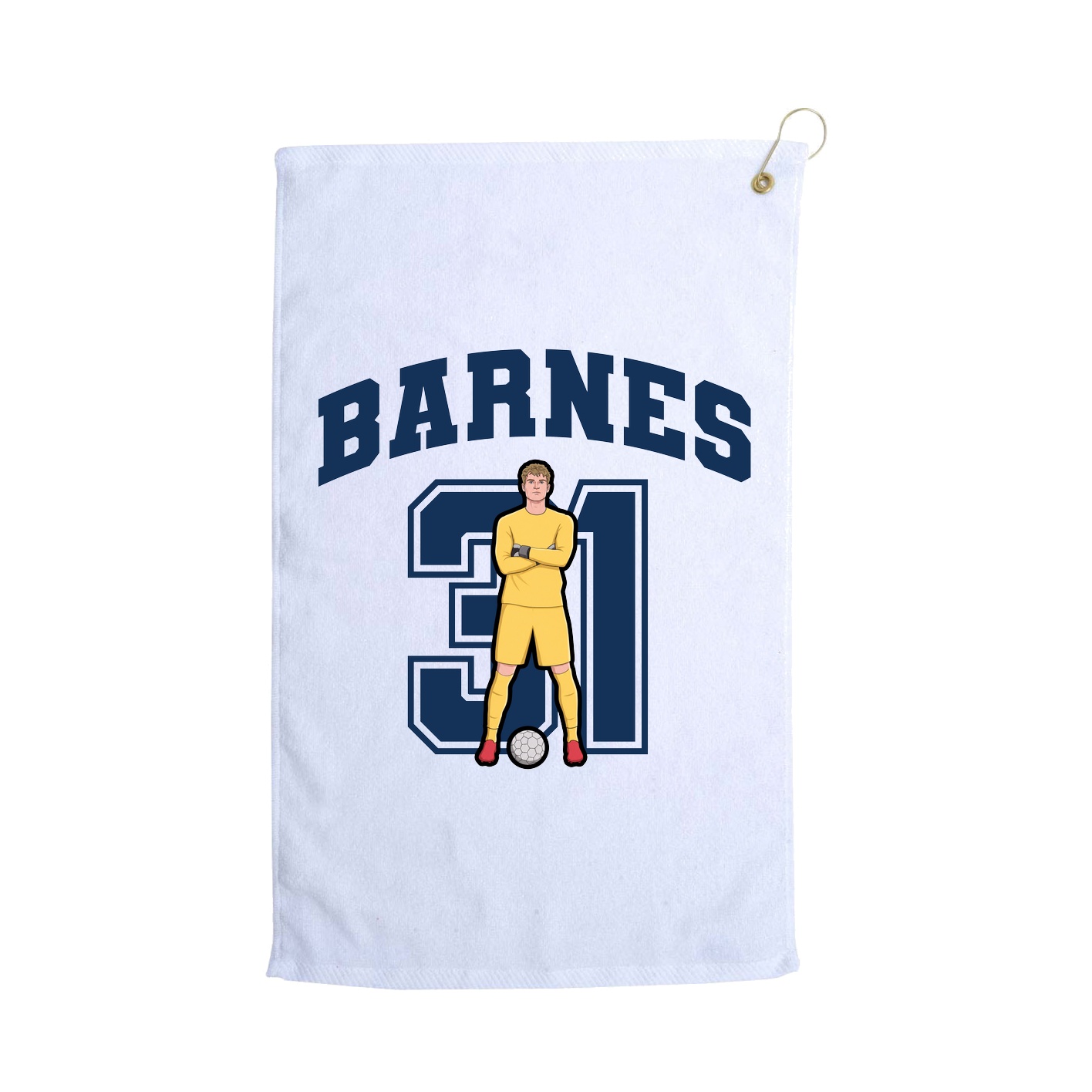 Golf Towel — Number in White