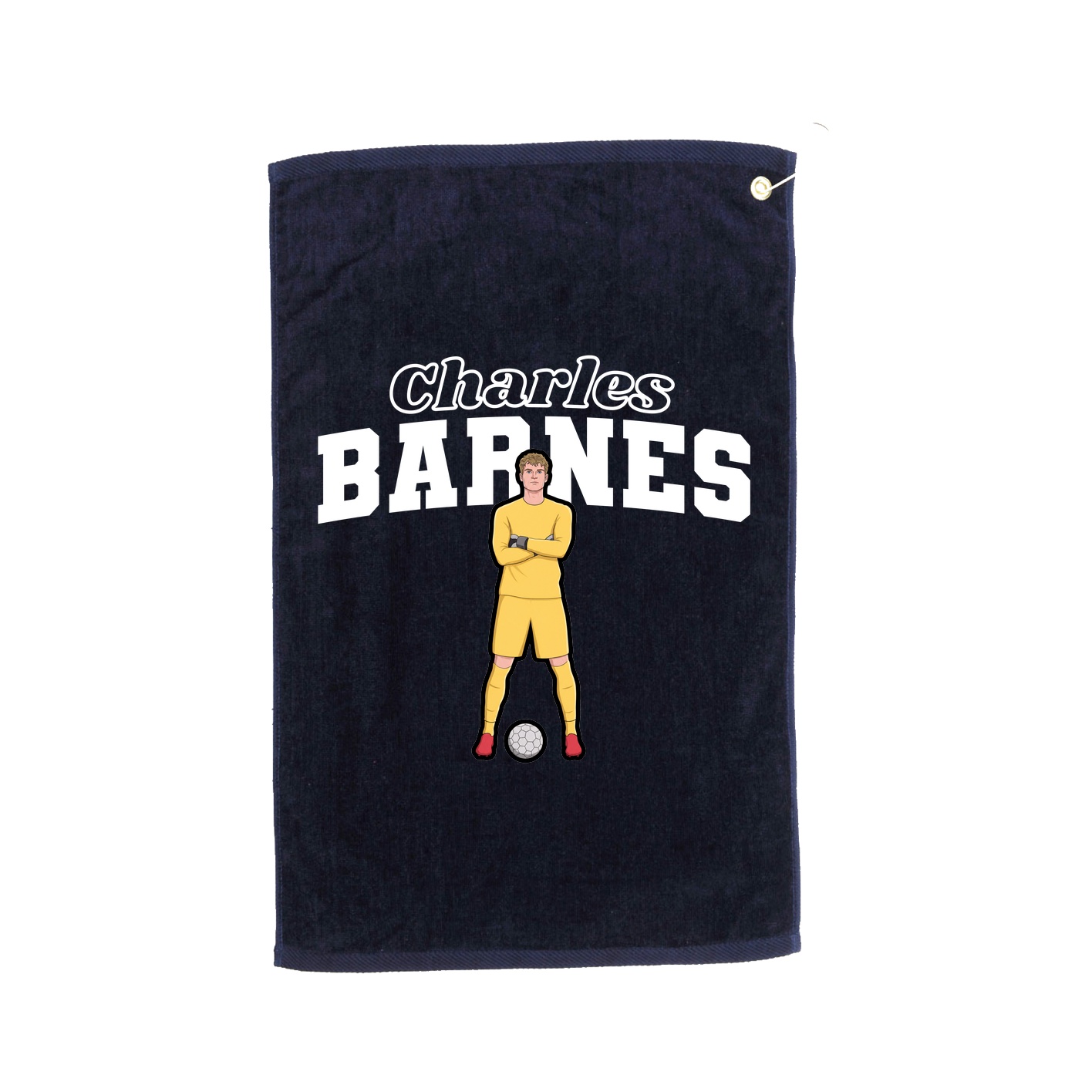 Golf Towel — Name Arch in Navy