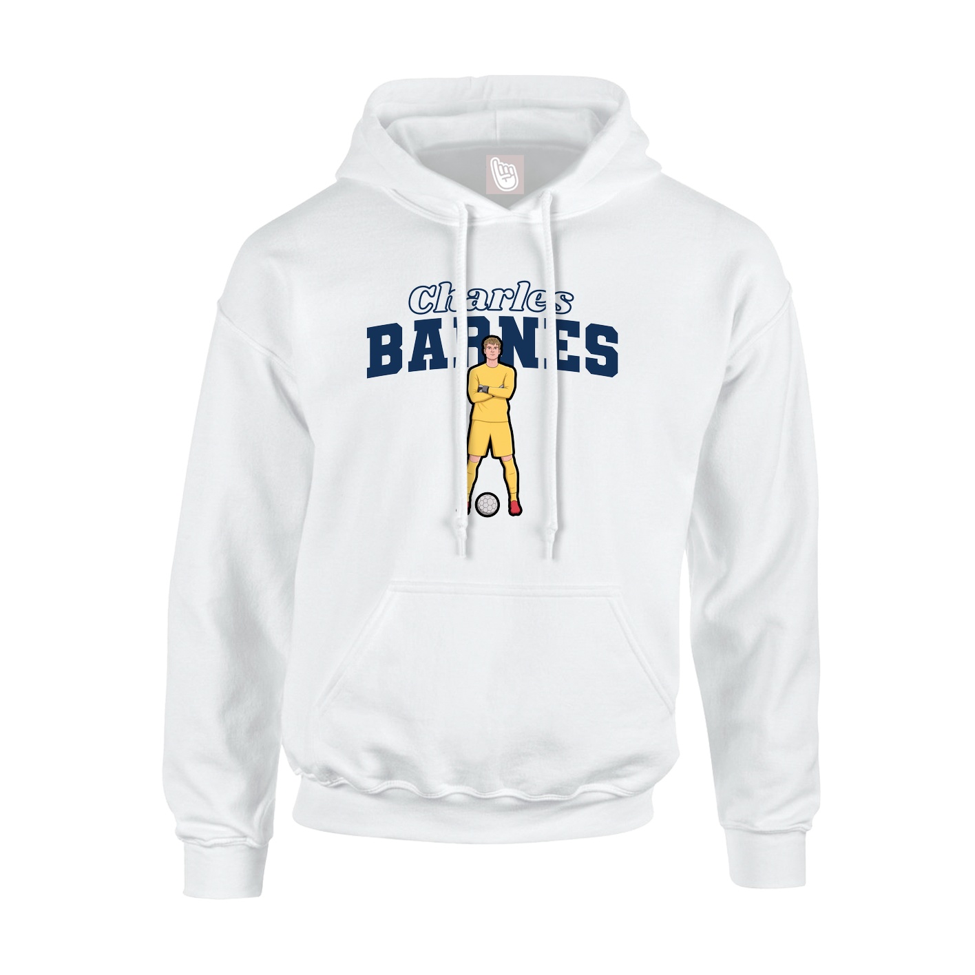 Hoodie — Name Arch in White