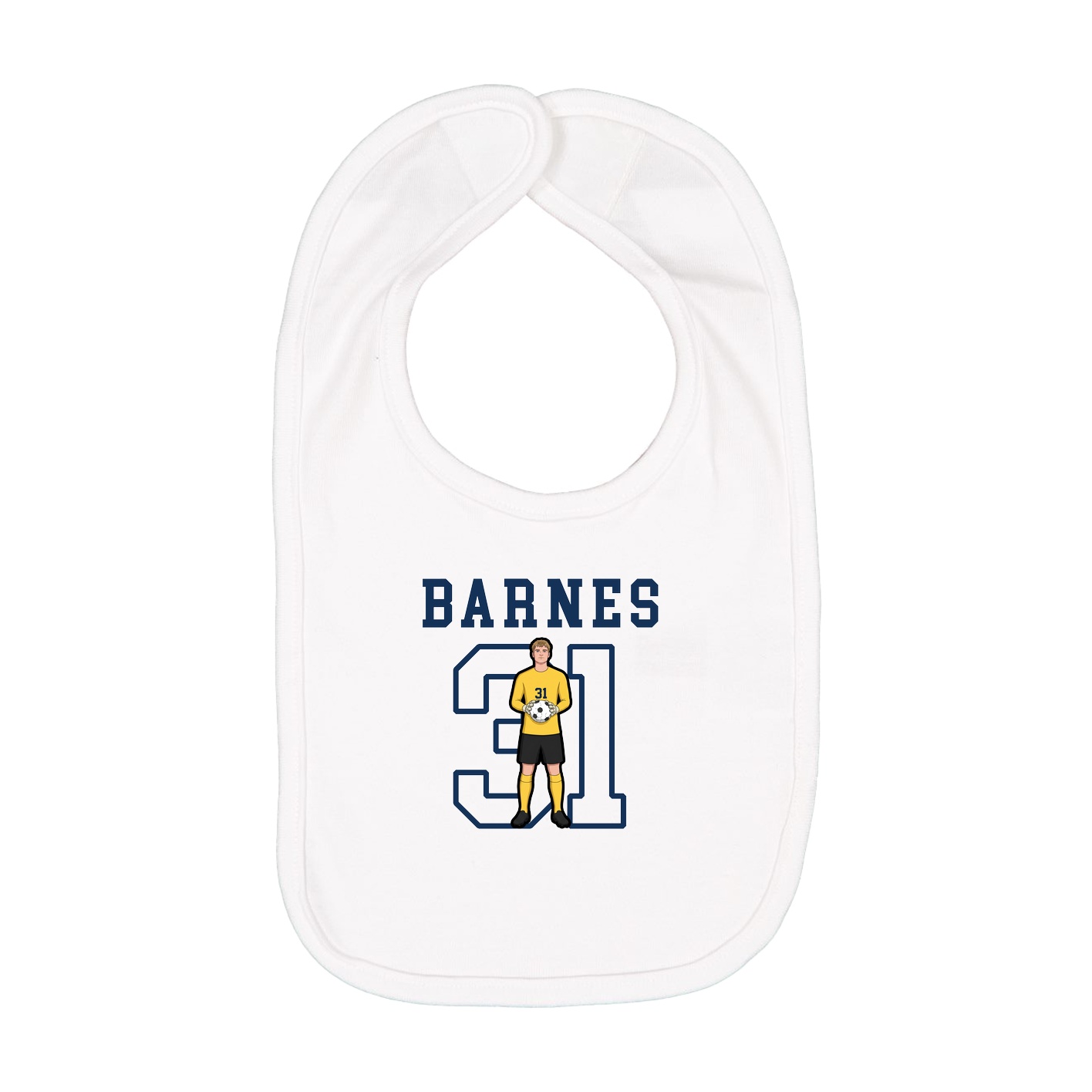Infant Bib — Shirsey in White