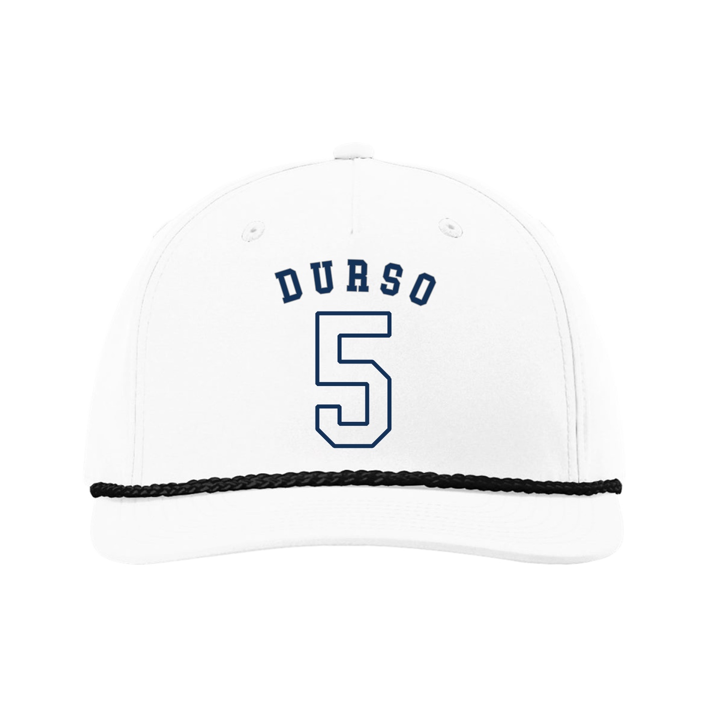 Five-Panel Classic Rope Cap — Shirsey Arch in White