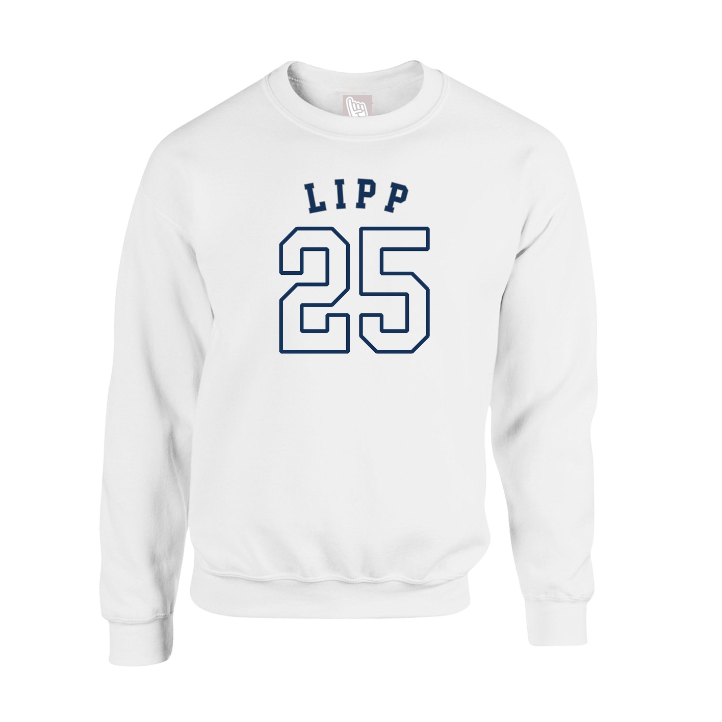 Fleece Crew — Shirsey Arch in White