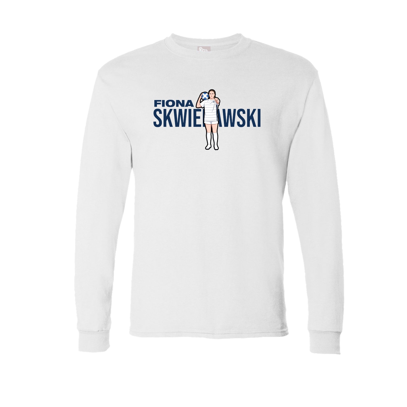 Long Sleeve Tee — Player Name in White