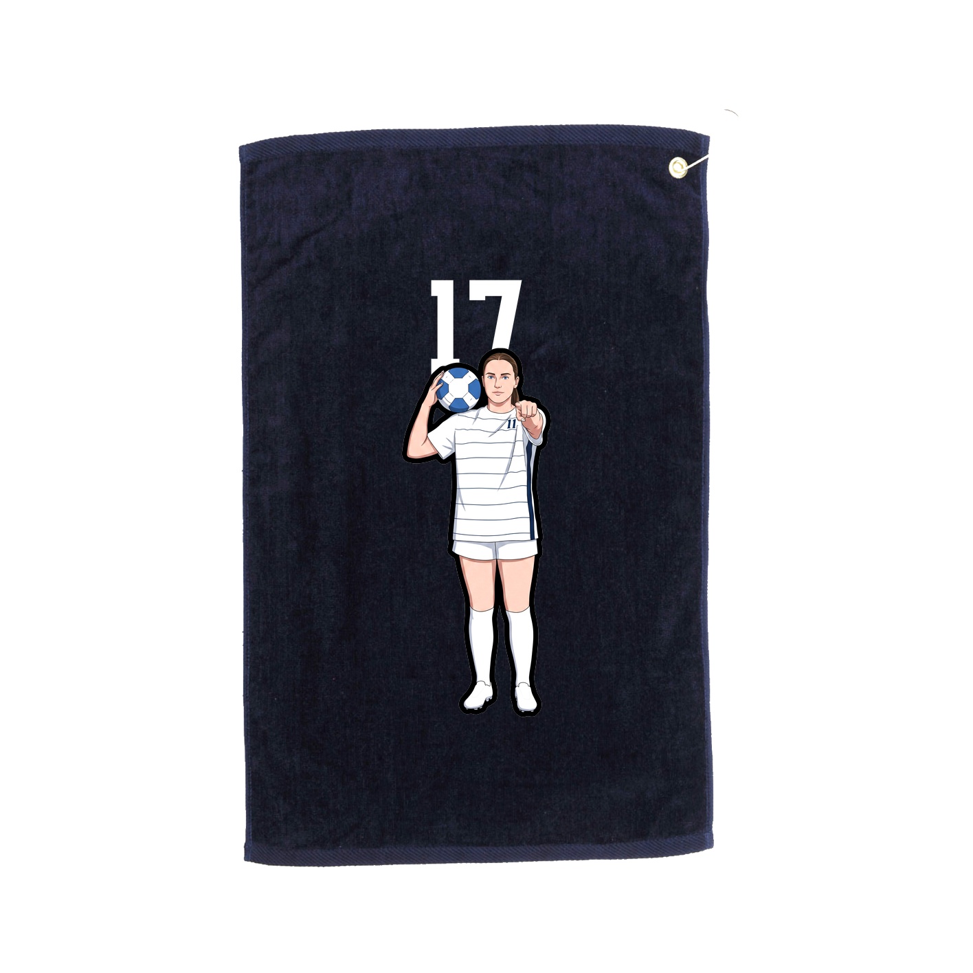 Golf Towel — Number Top in Navy
