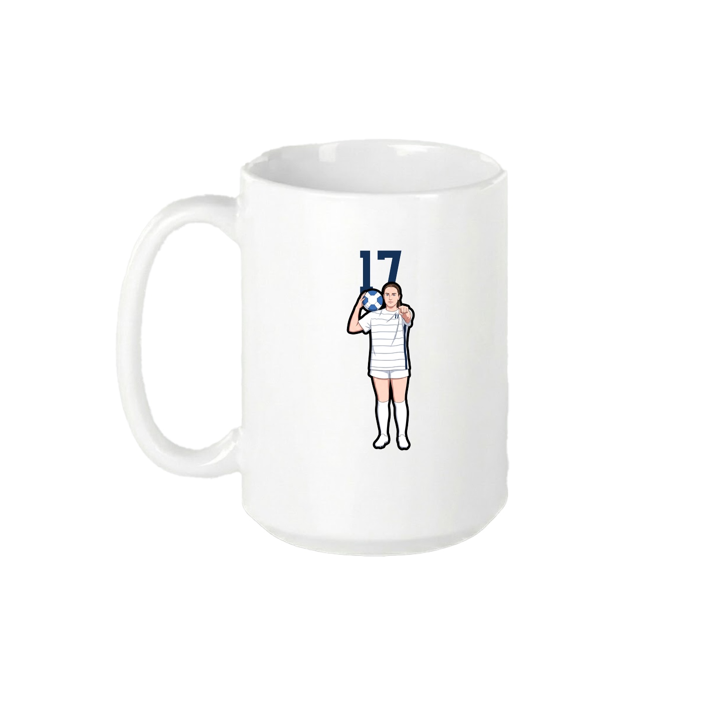 15oz Coffee Mug — Number Top in White