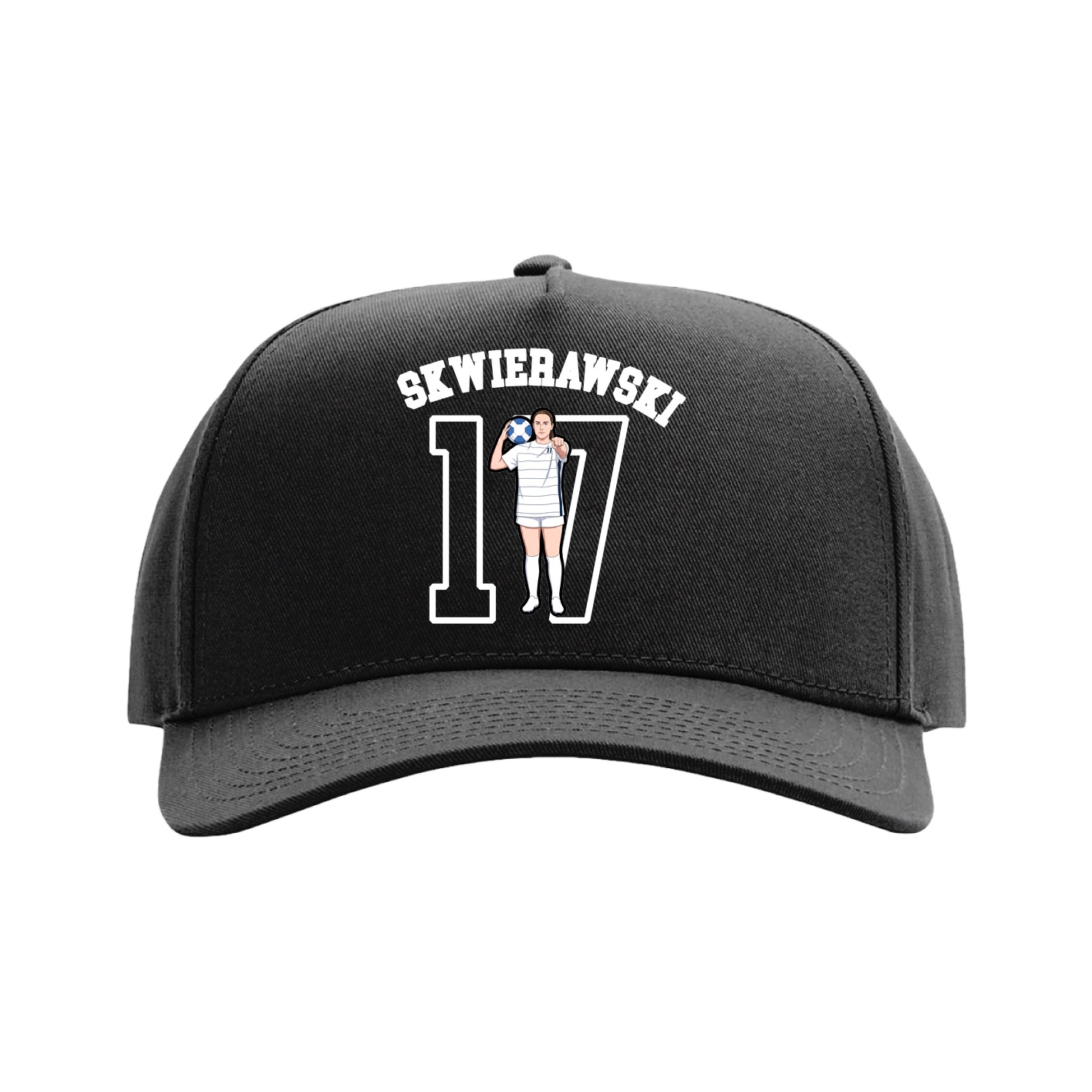 Full Fabric Five-Panel Champ Cap — Shirsey Arch in Black