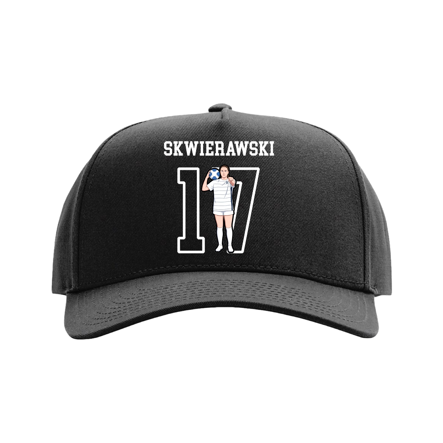 Full Fabric Five-Panel Champ Cap — Shirsey in Black