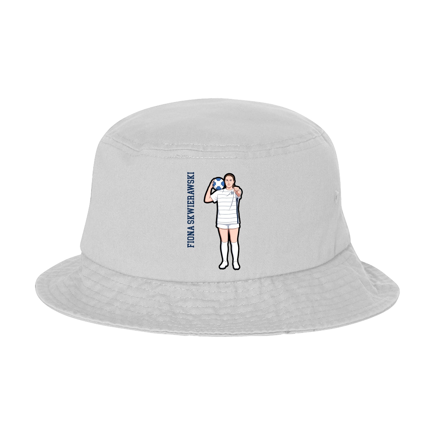 Bucket Cap — Name Vertical in White