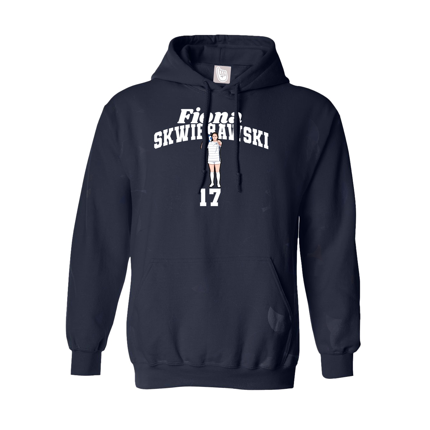 Youth Hoodie — Signature Arch in Navy