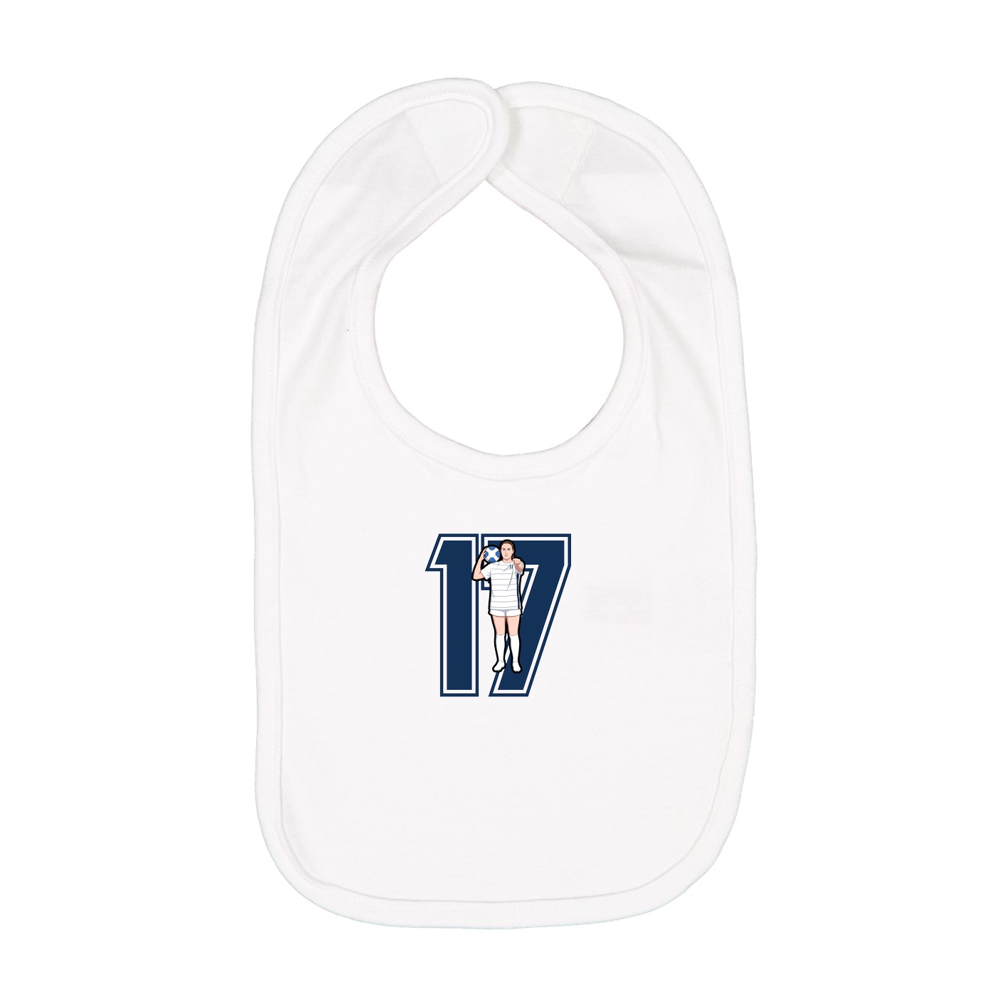 Infant Bib — Number in White